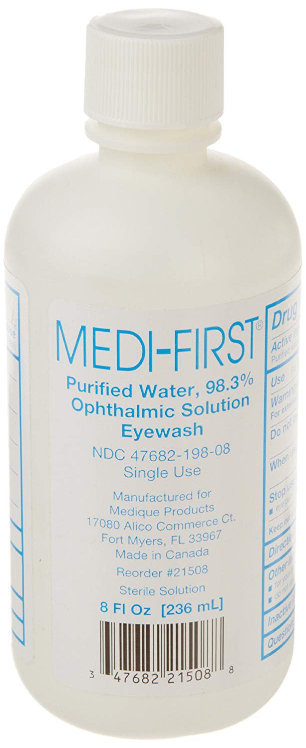 Eye Wash Medi-First 8 oz. Eye Drops, Packaging Type- Case