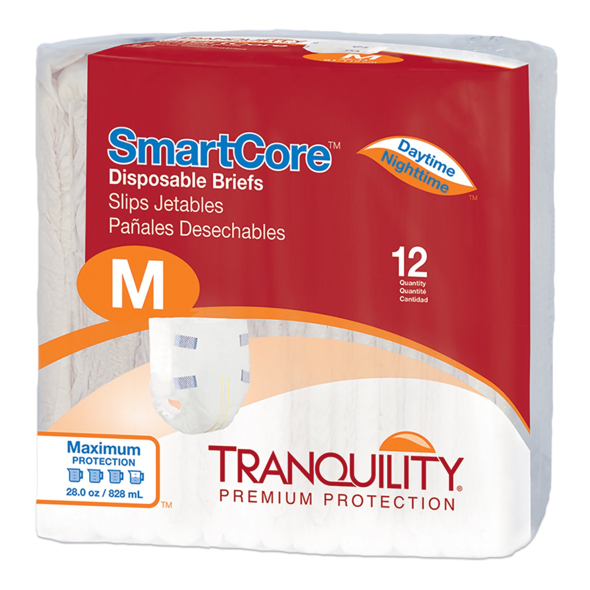 Unisex Adult Incontinence Brief Tranquility SmartCore Medium Disposable Heavy Absorbency, Packaging Type- Case