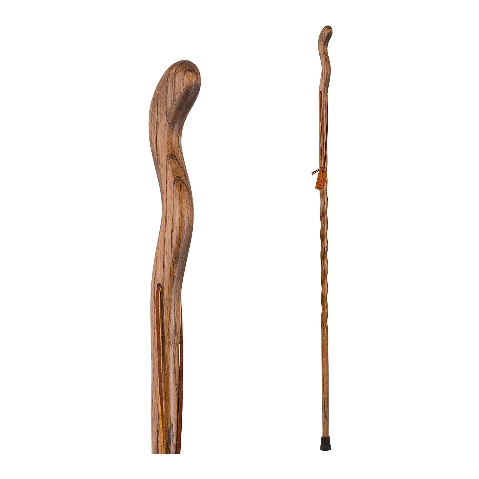 Walking Stick Brazos Twisted Fitness Walker Wood 58 Inch Height Brown