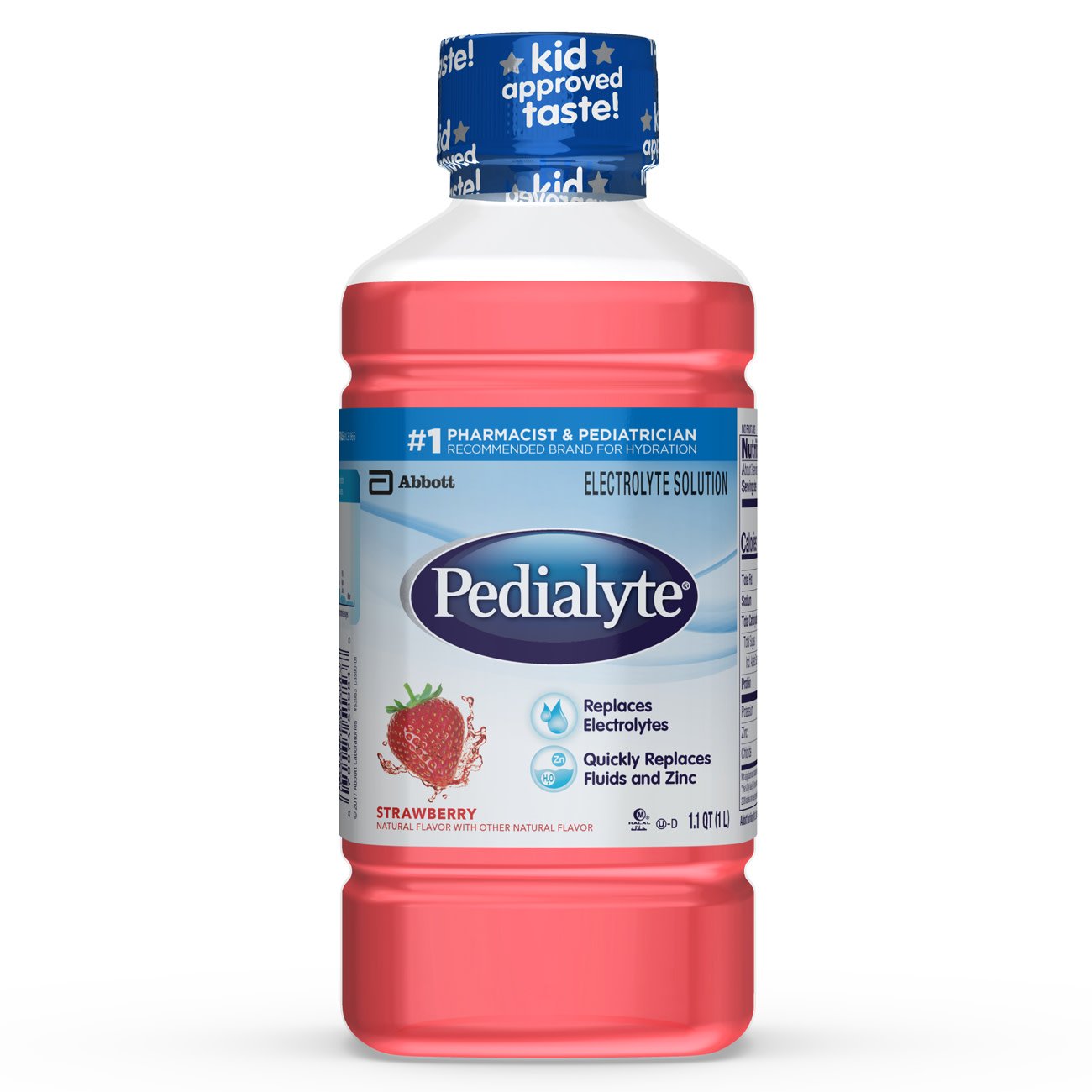 Oral Electrolyte Solution Pedialyte Classic Strawberry Flavor 33.8 oz. Electrolyte