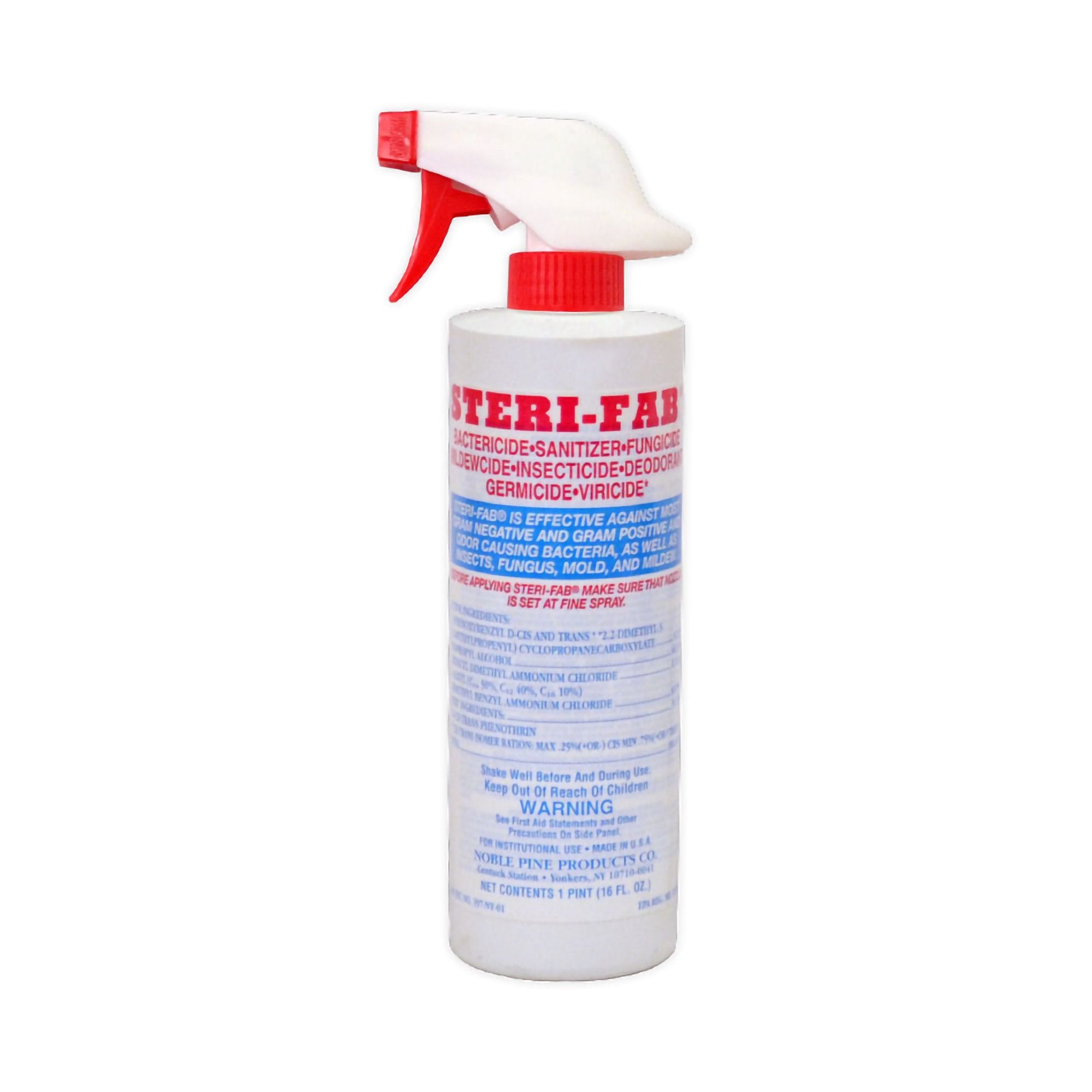 Steri-Fab Insecticide / Disinfectant Bactericidal Pump Spray Liquid 16 oz. Bottle Alcohol Scent NonSterile, Packaging Type- Case