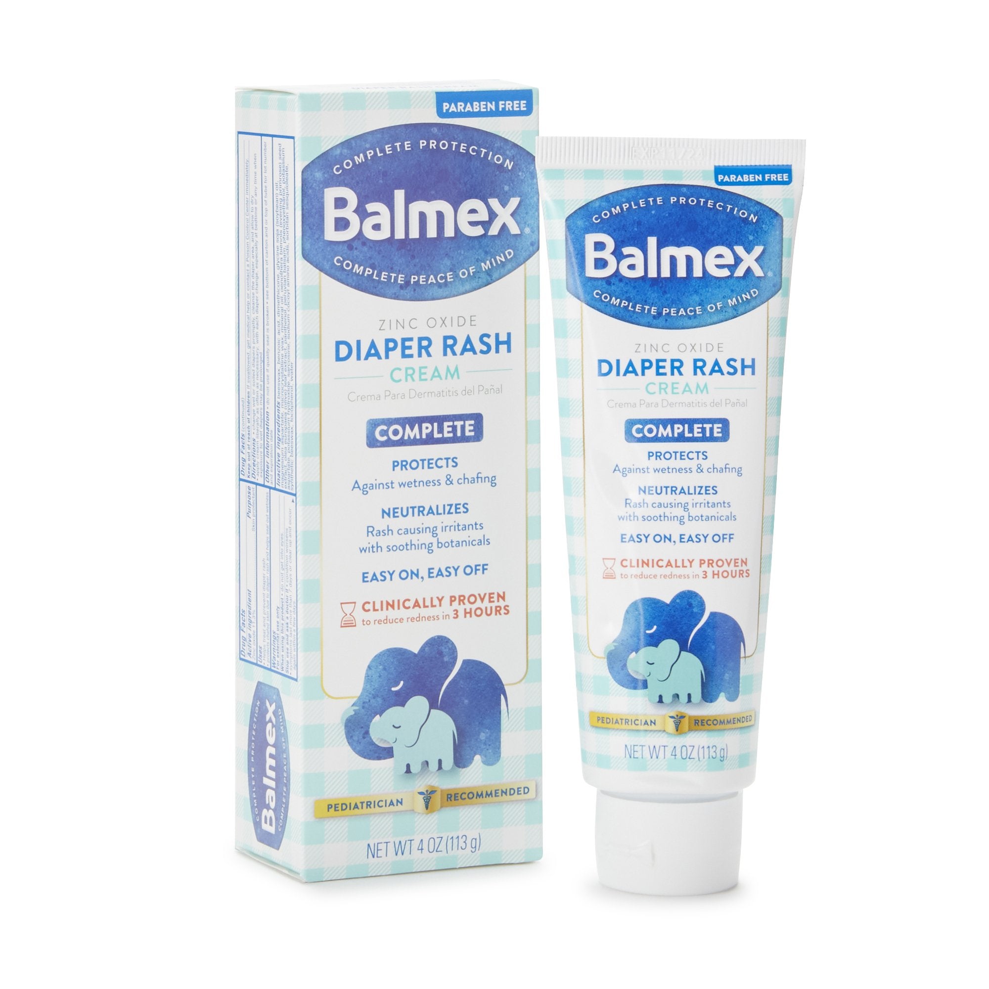 Diaper Rash Treatment Balmex 4 oz. Tube Scented Cream, Packaging Type- Case