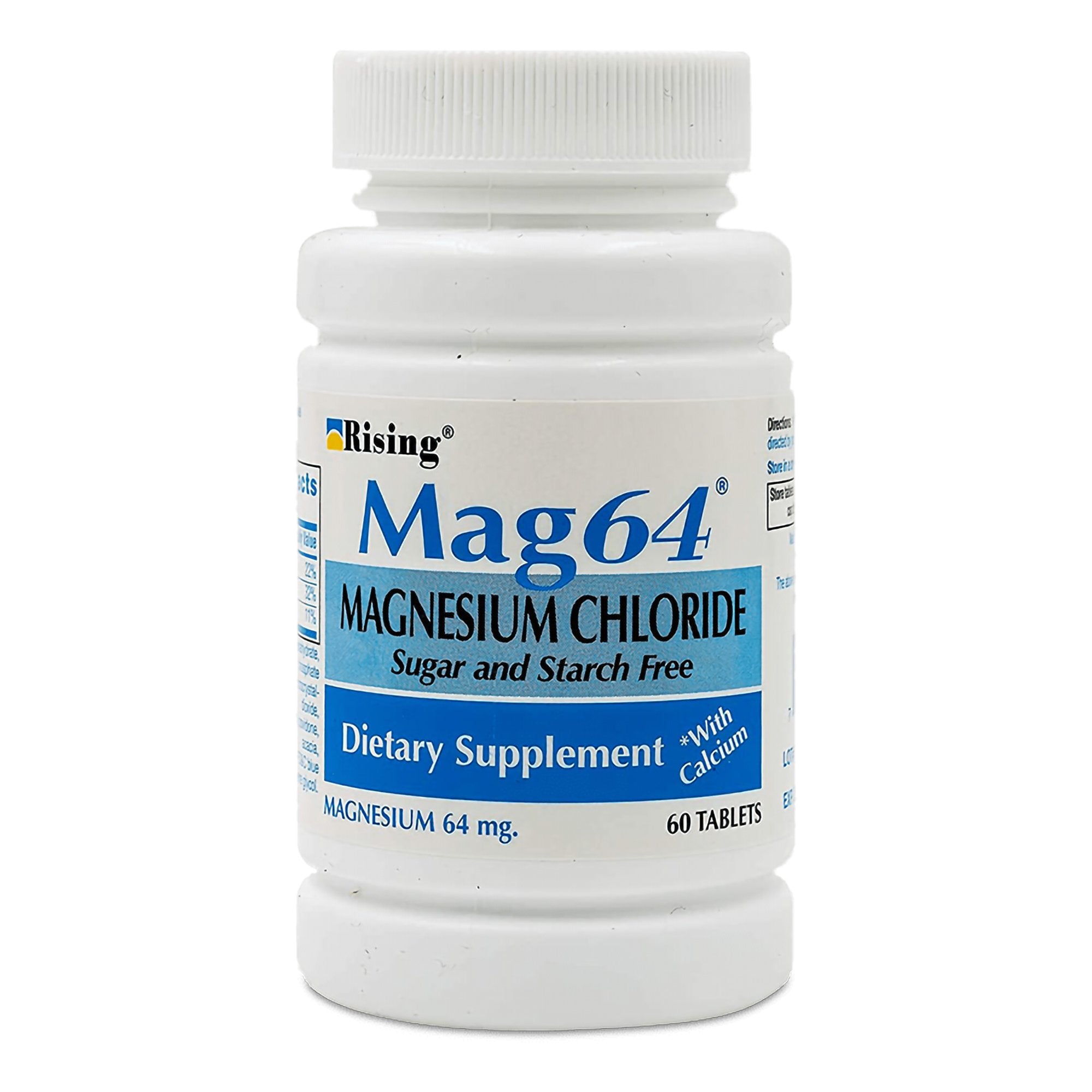 Mineral Supplement Mag 64™ Magnesium Chloride 64 mg Strength Tablet 60 per Bottle