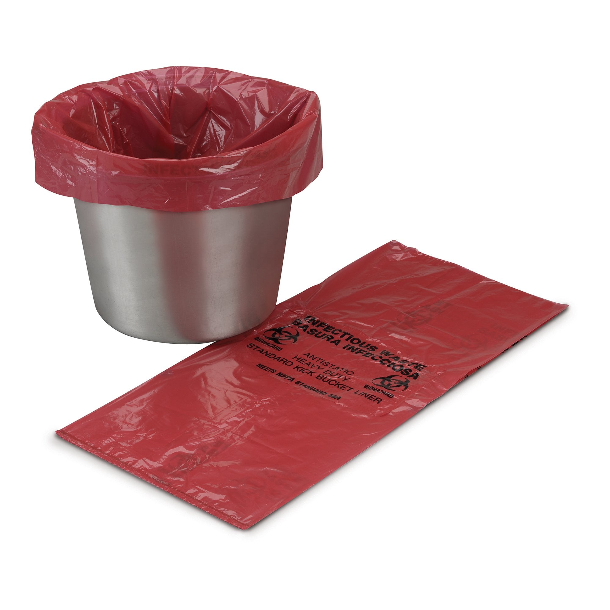 Kick Bucket Liner McKesson 7 to 10 gal. Red Bag 8 X 12 X 24 Inch