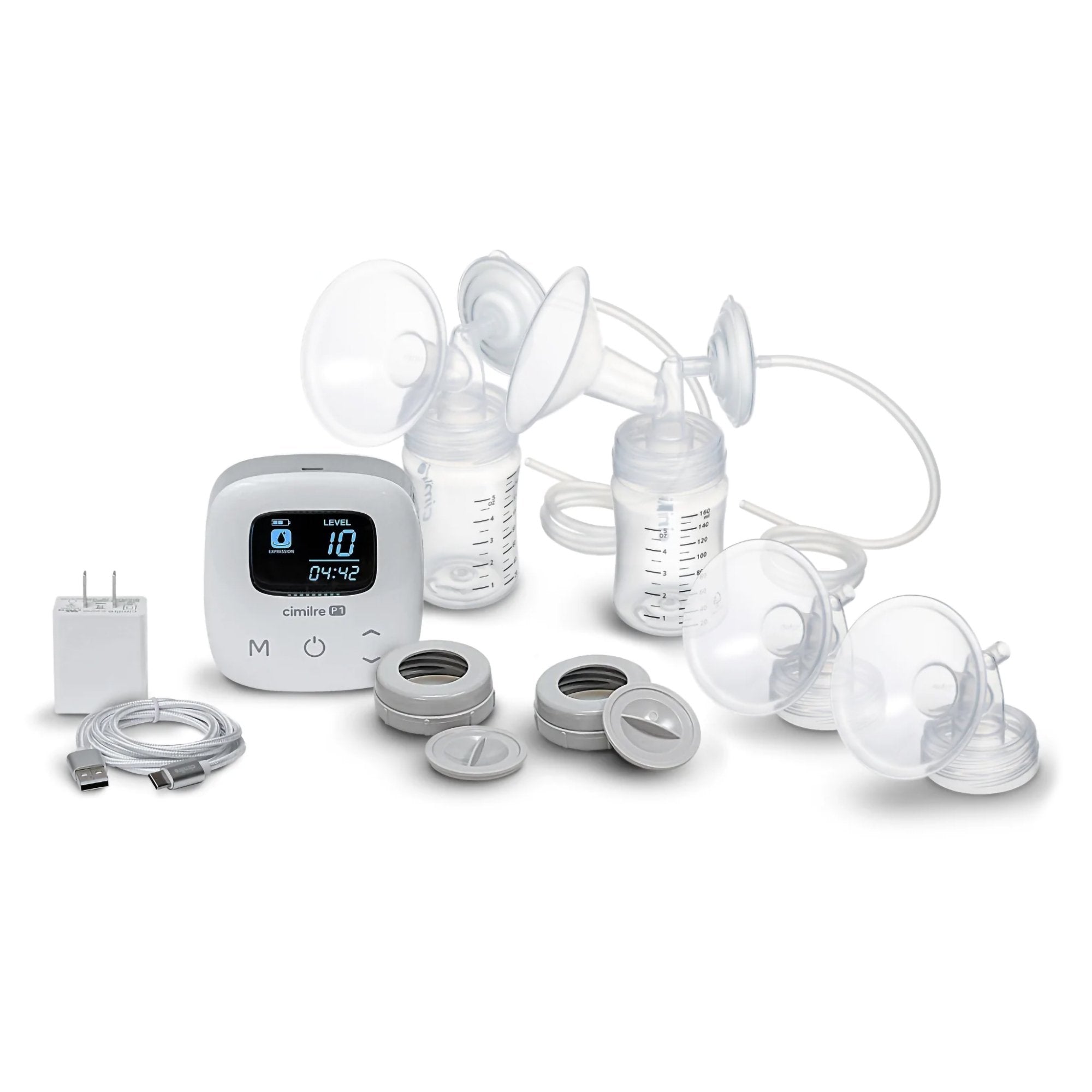 Double Electric Breast Pump Kit Cimilre® P1,  Packaging Type- Each