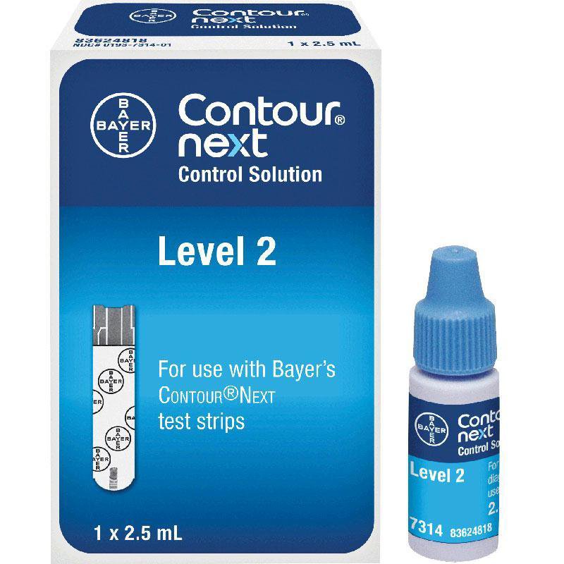 Blood Glucose Control Solution Contour Next 2.5 mL Level 2