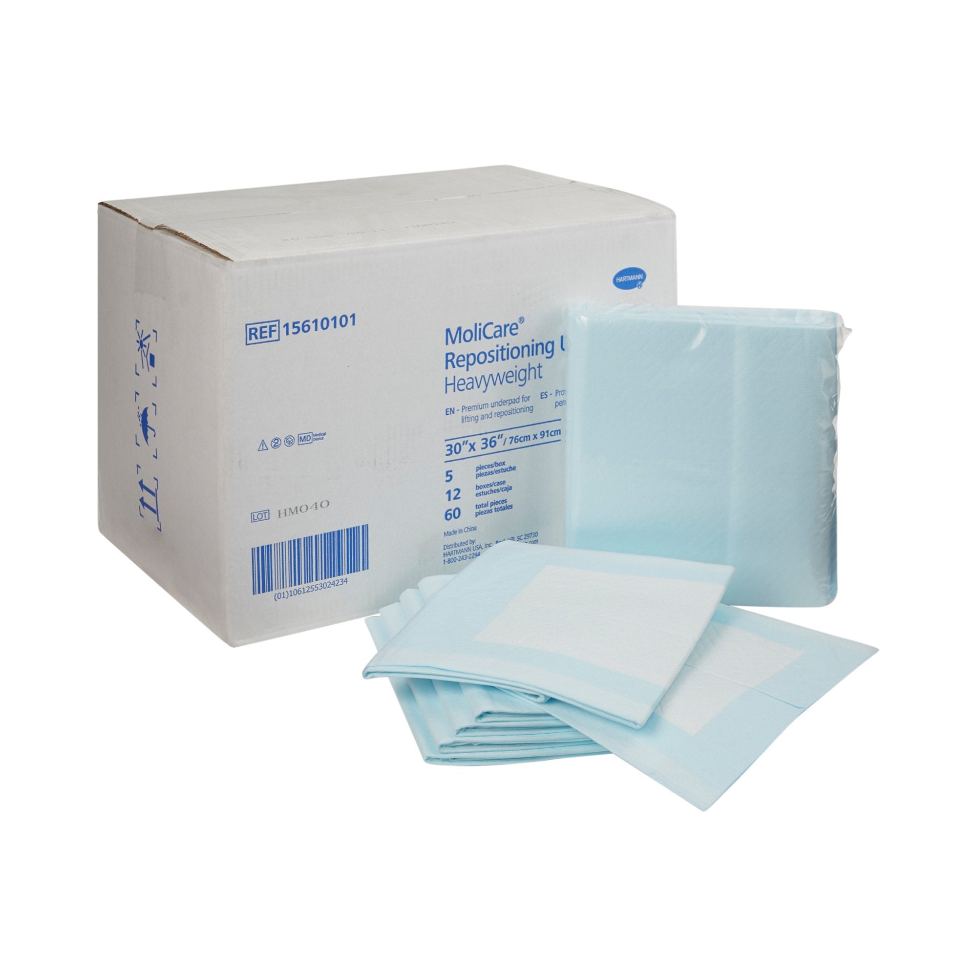 Disposable Underpad MoliCare 30 X 36 Inch Polymer Heavy Absorbency, Packaging Type- Case