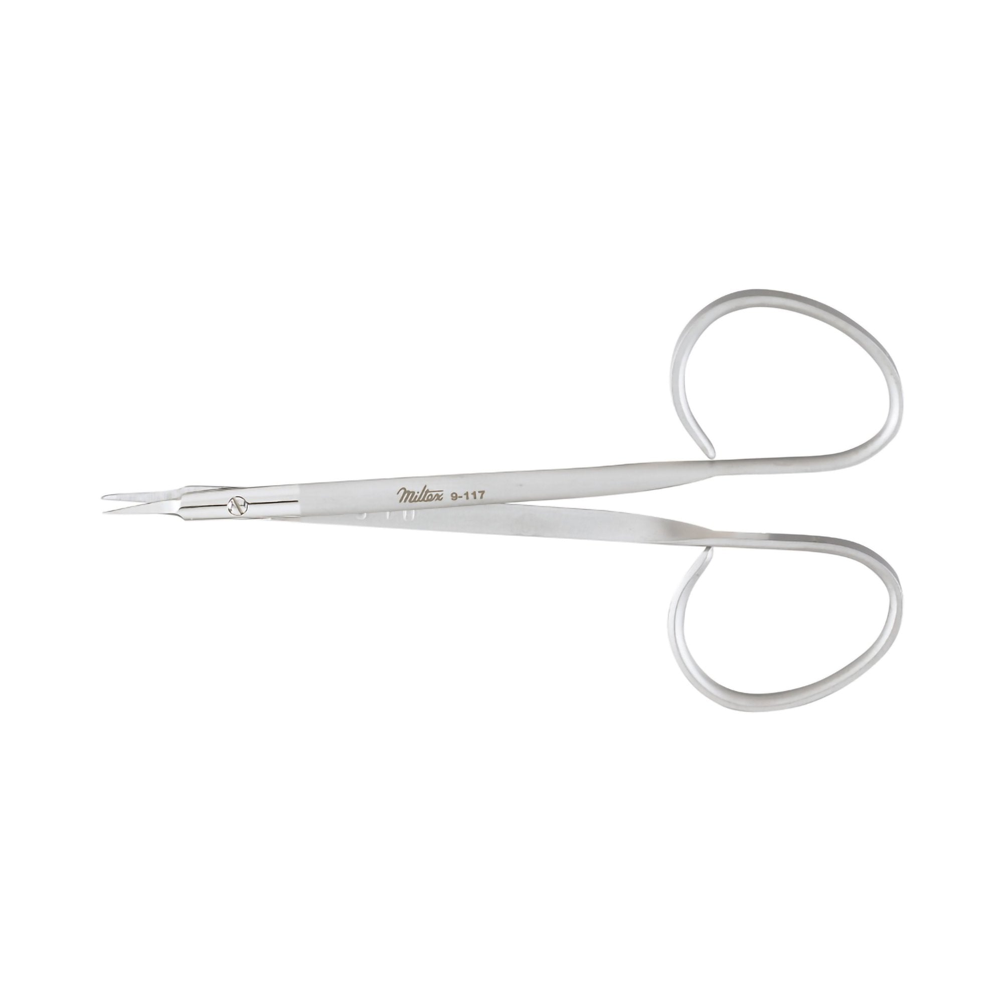 Stitch Scissors Miltex® 4-7/8 Inch Length OR Grade German Stainless Steel NonSterile Ribbon Style Finger Ring Handle Curved Sharp Tip / Sharp Tip