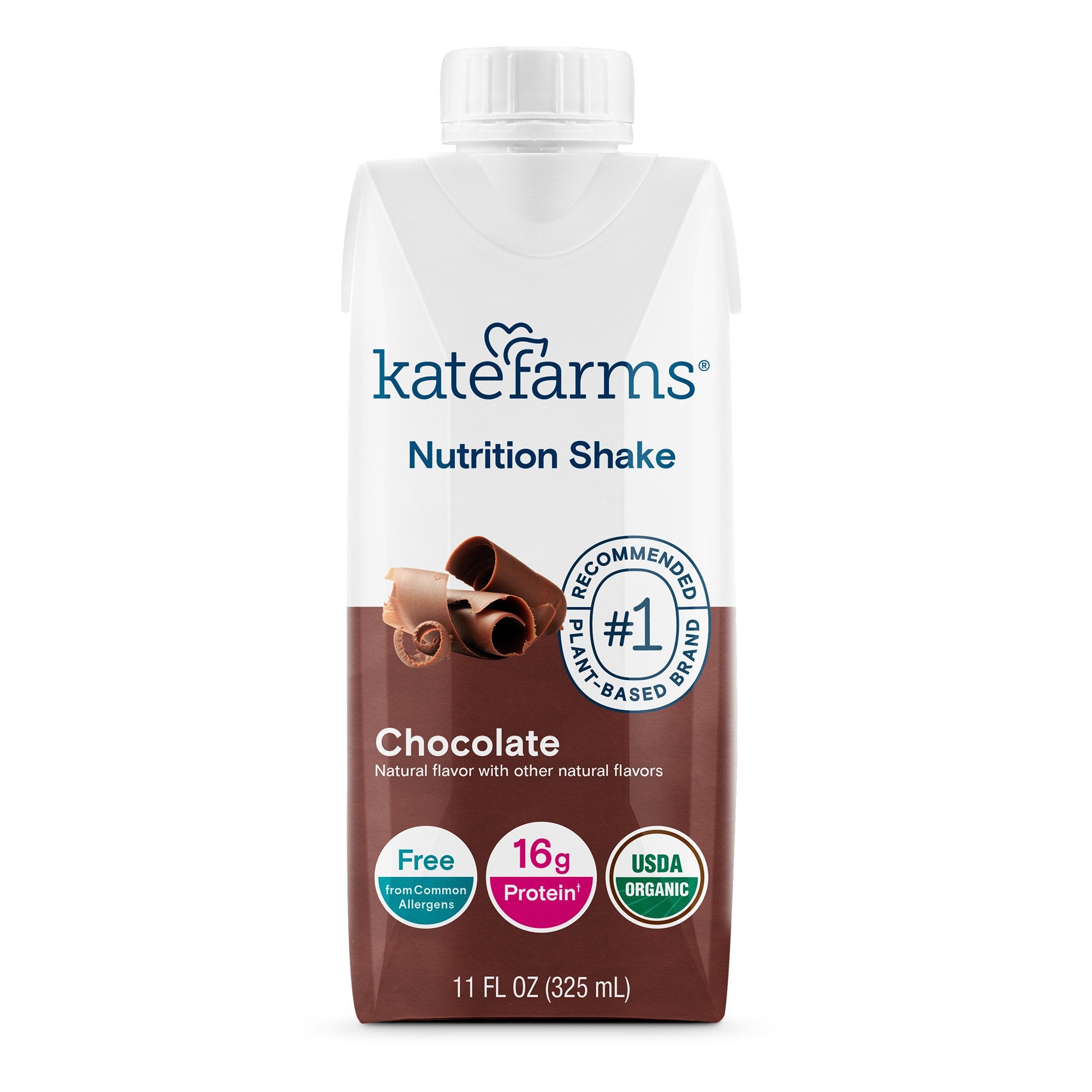 Oral Supplement Kate Farms Nutrition Shake Chocolate Flavor Liquid 11 oz. Carton, Packaging Type- Case