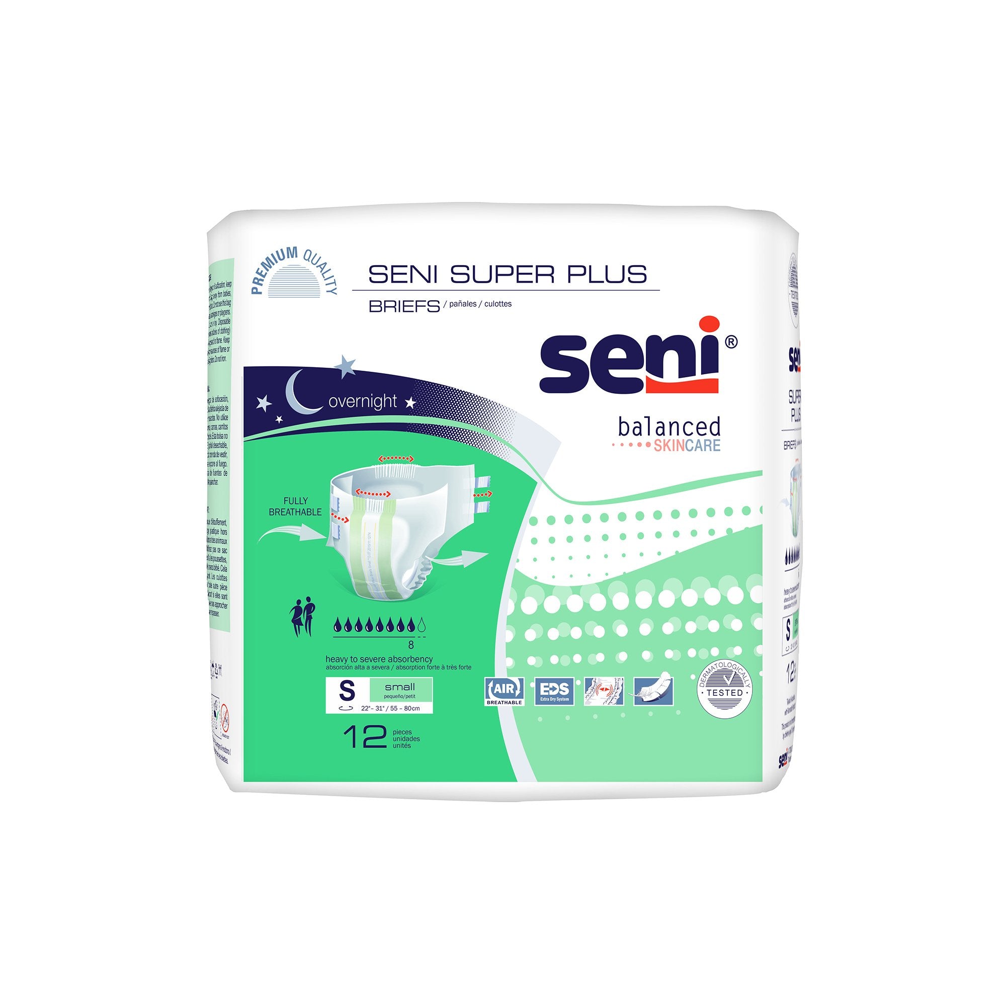 Unisex Adult Incontinence Brief Seni Super Plus Small Disposable Heavy Absorbency, Packaging Type- Case