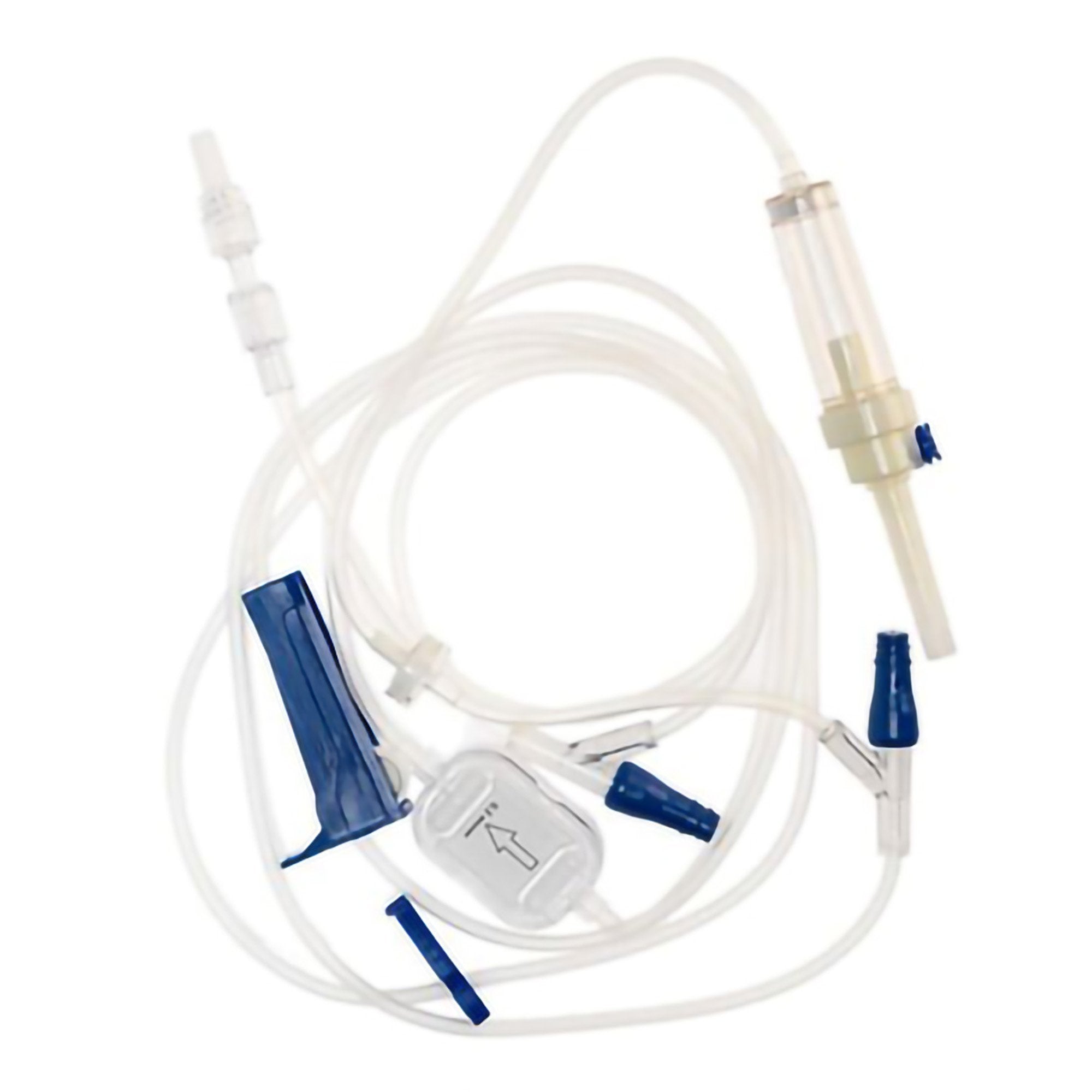 IV Pump Set McKesson Pump 2 Ports 10 Drops / mL Drip Rate 0.2 Micron Filter 105 Inch Tubing Solution Without Flow Regulator, Packaging Type- Box