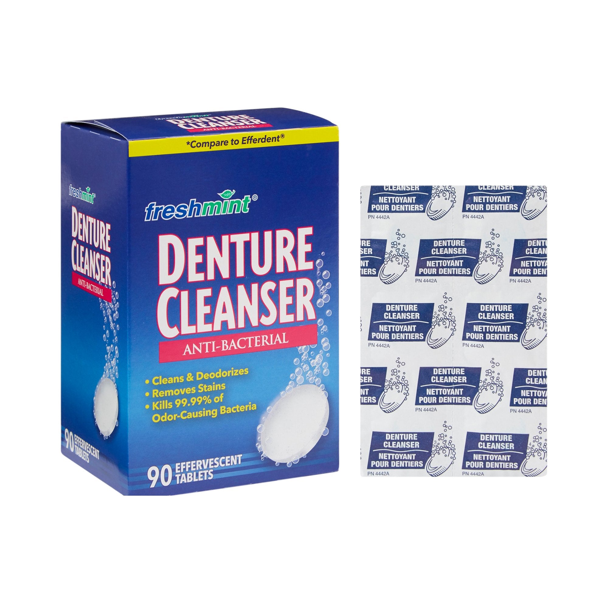 Denture Cleaner Freshmint Mint Flavor, Packaging Type- Box