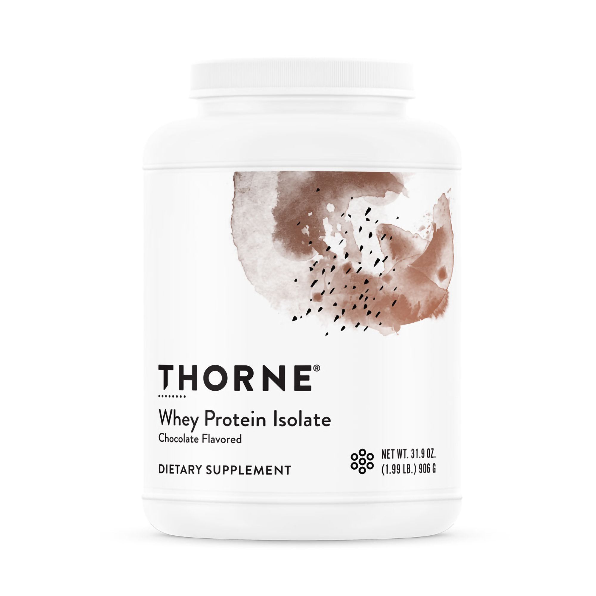 Dietary Supplement THORNE Whey Protein Isolate - Chocolate Powder 31.9 oz. Chocolate Flavor, Packaging Type- Case