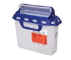 Pharmaceutical Waste Container Recykleen White Base 12 H X 12 W X 4 4/5 D Inch Horizontal Entry 1.35 Gallon