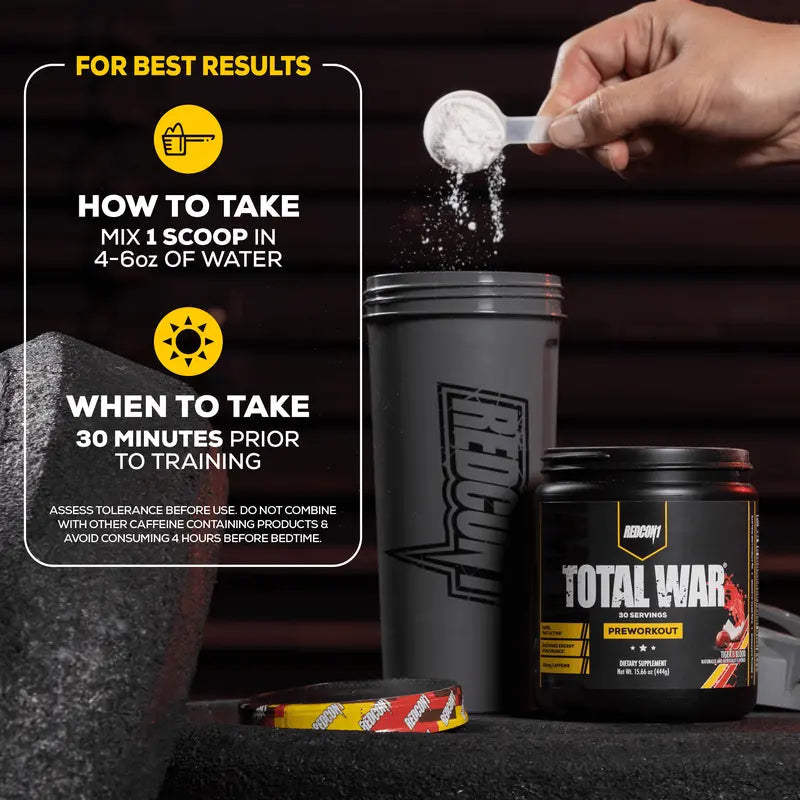REDCON1, TOTAL WAR Preworkout, 320Mg Caffeine, 30 Servings