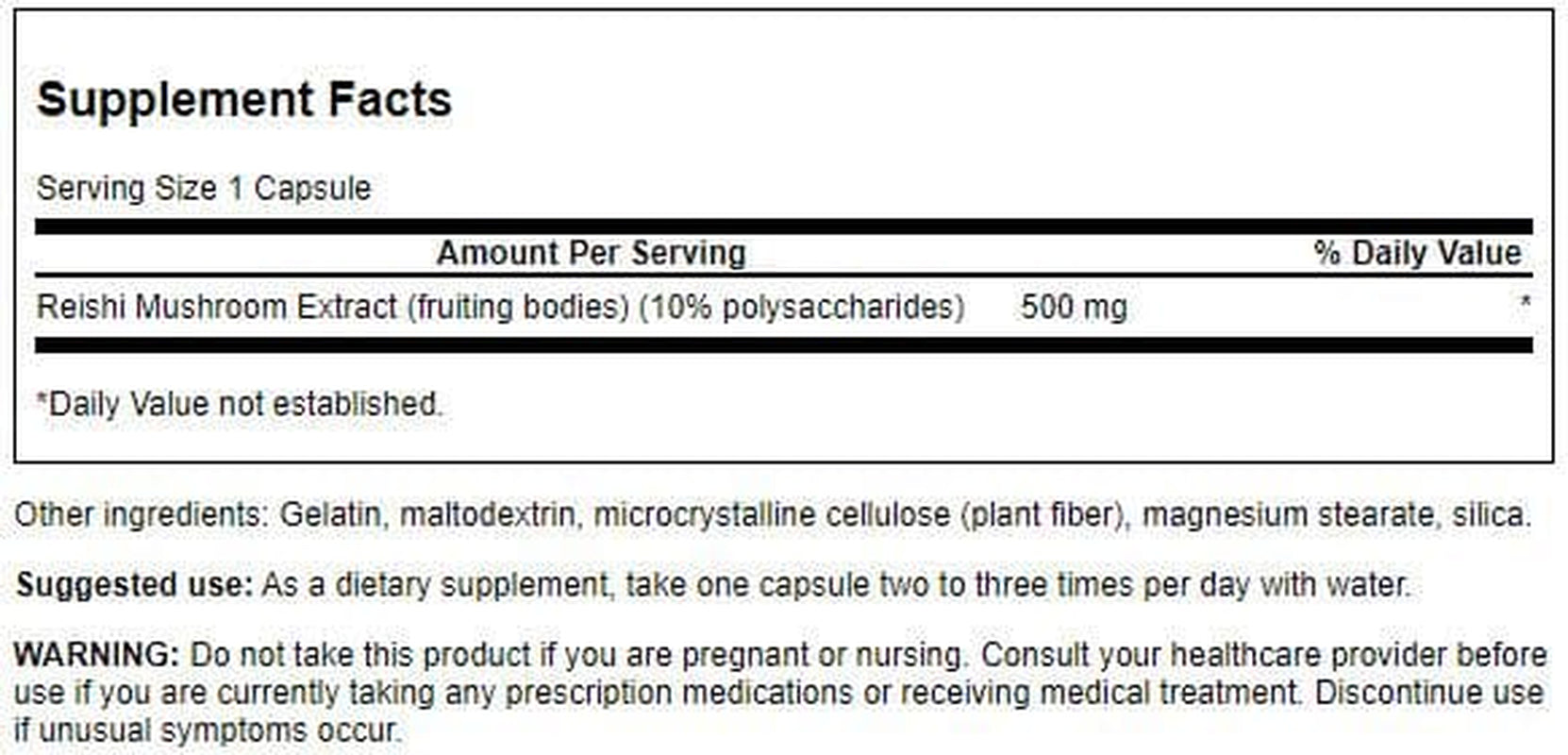 Reishi Mushroom Extract   Standardized 500 Mg 90 Caps 4 Pack