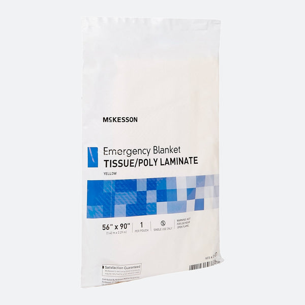 Emergency Blanket McKesson 56 X 90 Inch Tissue / Poly Laminate 10 oz.