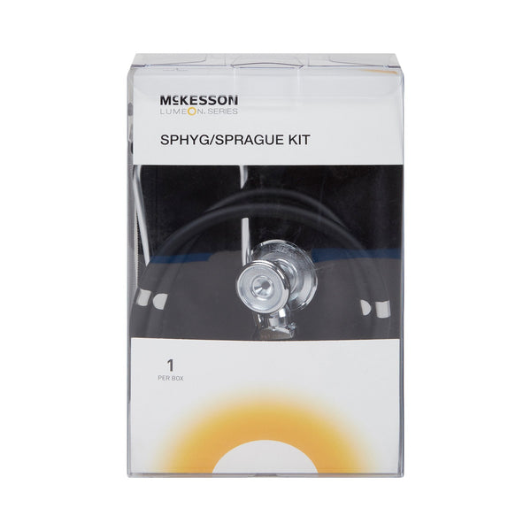 Reusable Aneroid / Stethoscope Set McKesson Brand 23 to 33 cm Adult Cuff Dual Head Sprague Stethoscope Pocket Aneroid