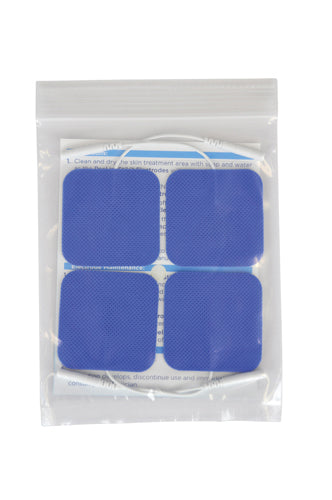 reusable electrodes pack 4 2 x2 square blue jay brand