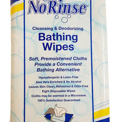 Rinse Free Bath Wipe No Rinse Soft Pack Scented 8 Count