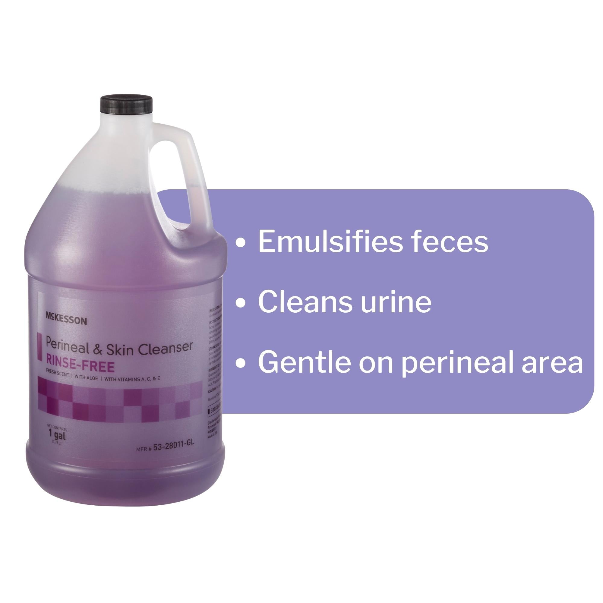rinse free perineal wash mckesson liquid 1 gal jug fresh scent