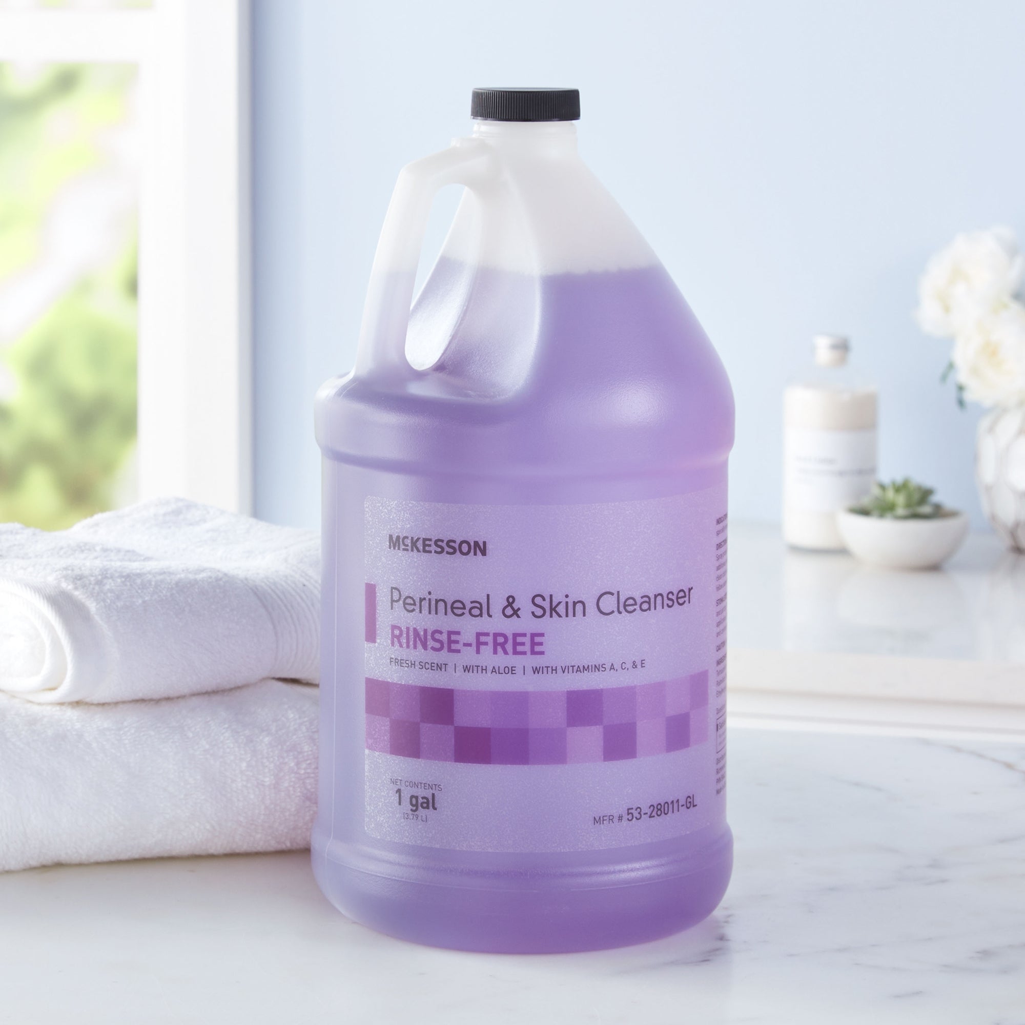 rinse free perineal wash mckesson liquid 1 gal jug fresh scent