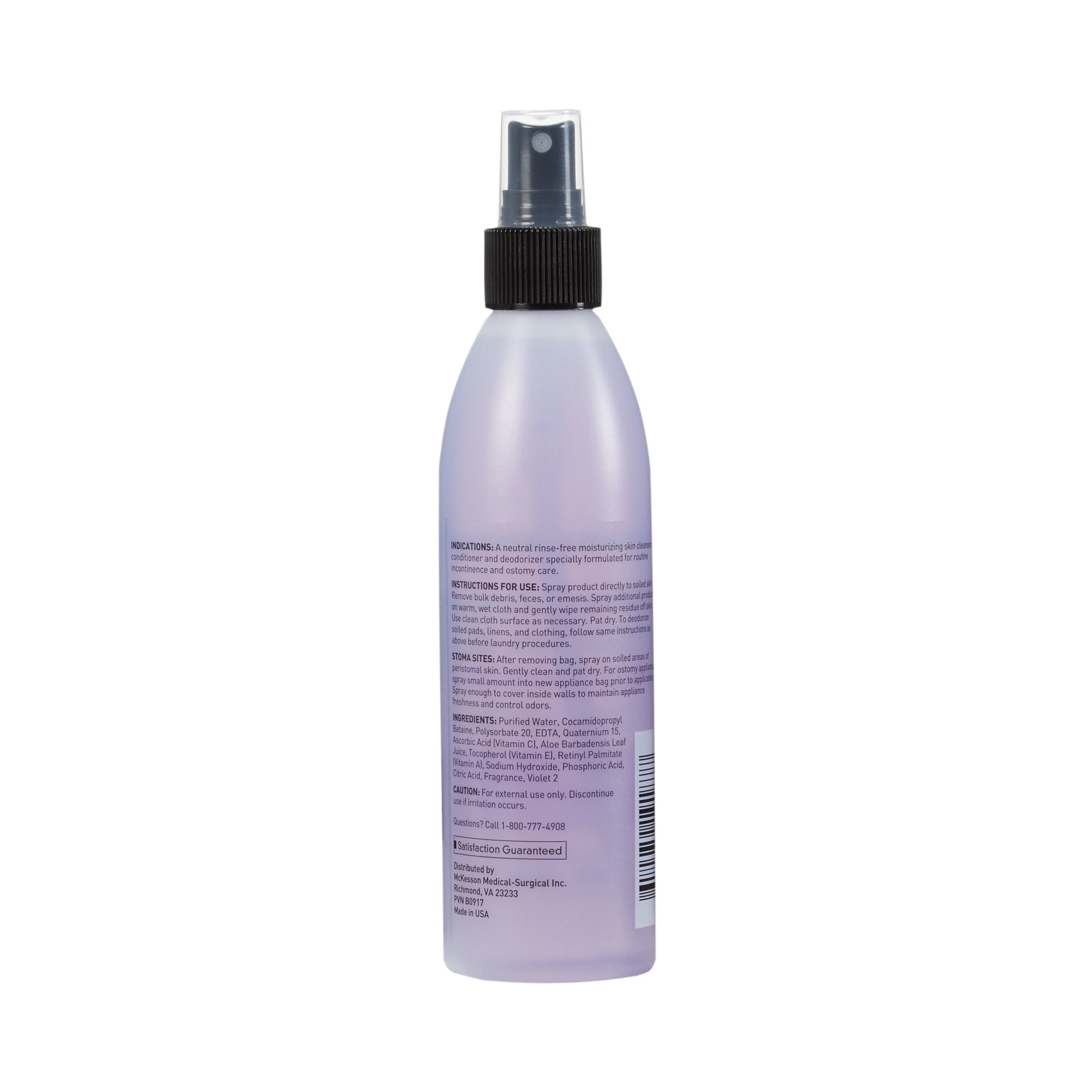 rinse free perineal wash mckesson liquid 8 oz pump bottle fresh scent packaging type case