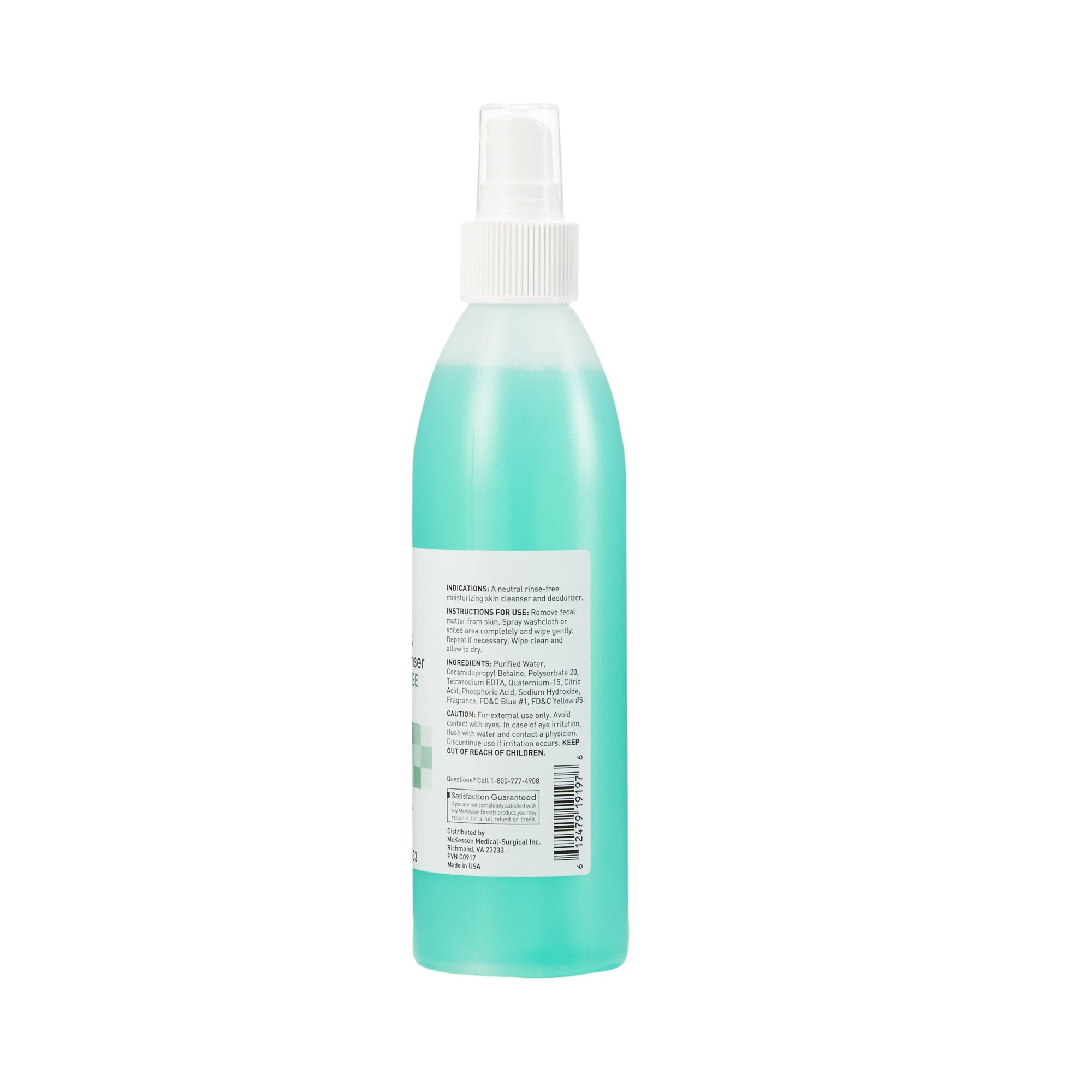 rinse free perineal wash mckesson liquid 8 oz pump bottle herbal scent packaging type case