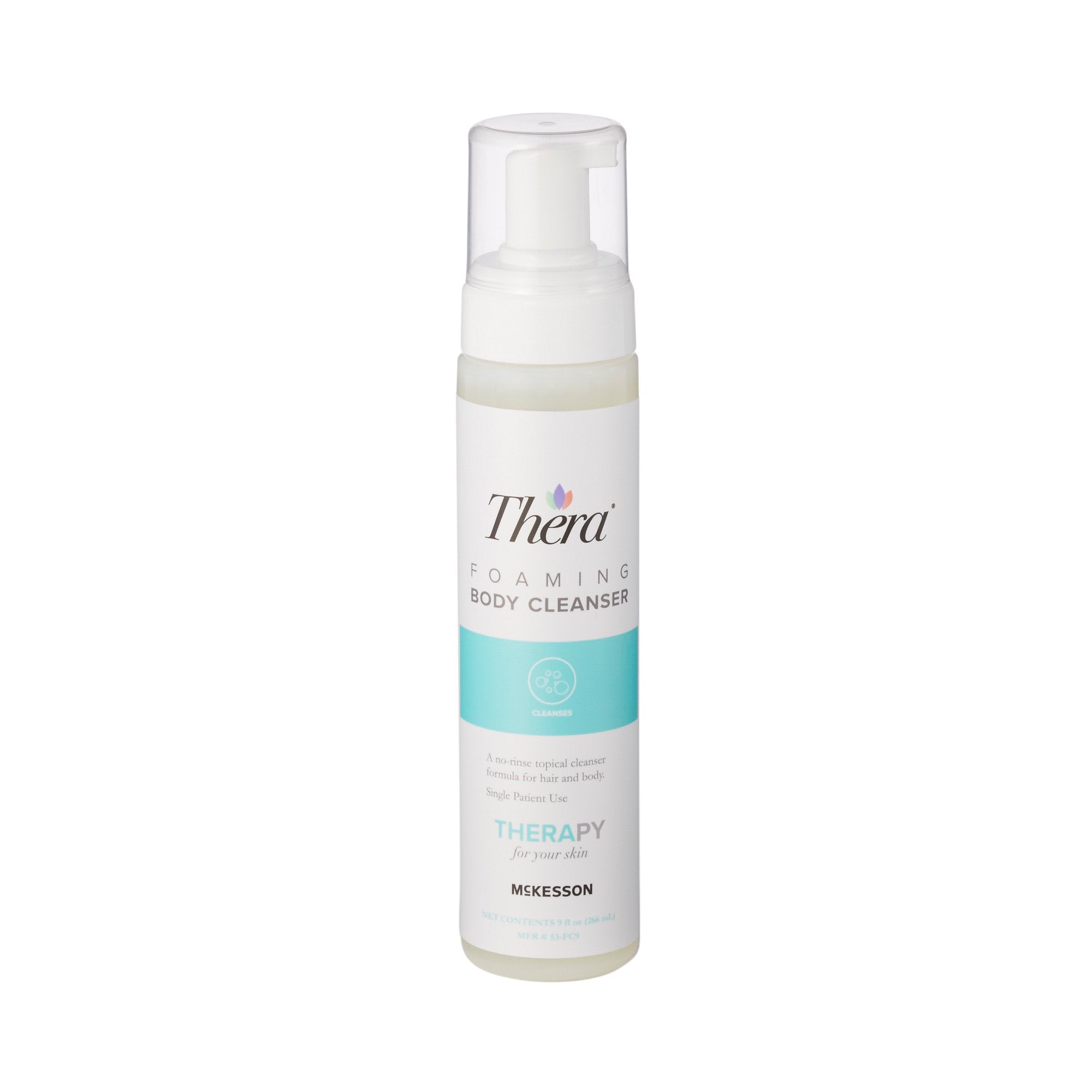 Rinse Free Shampoo and Body Wash Thera Foaming 9 oz. Pump Bottle Scented