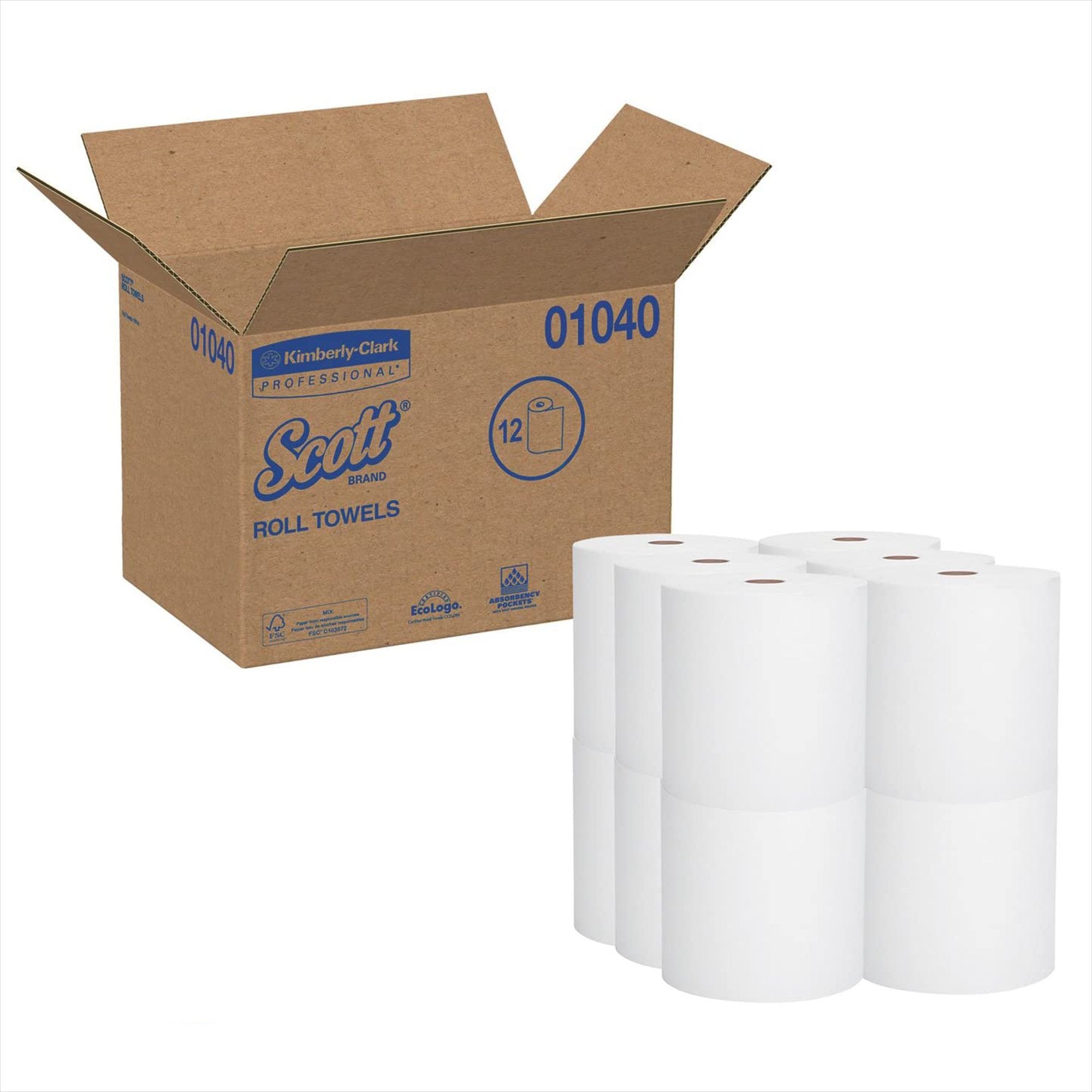 Paper Towel Scott Essential Hardwound Roll 8 Inch X 800 Foot, Packaging Type- Case