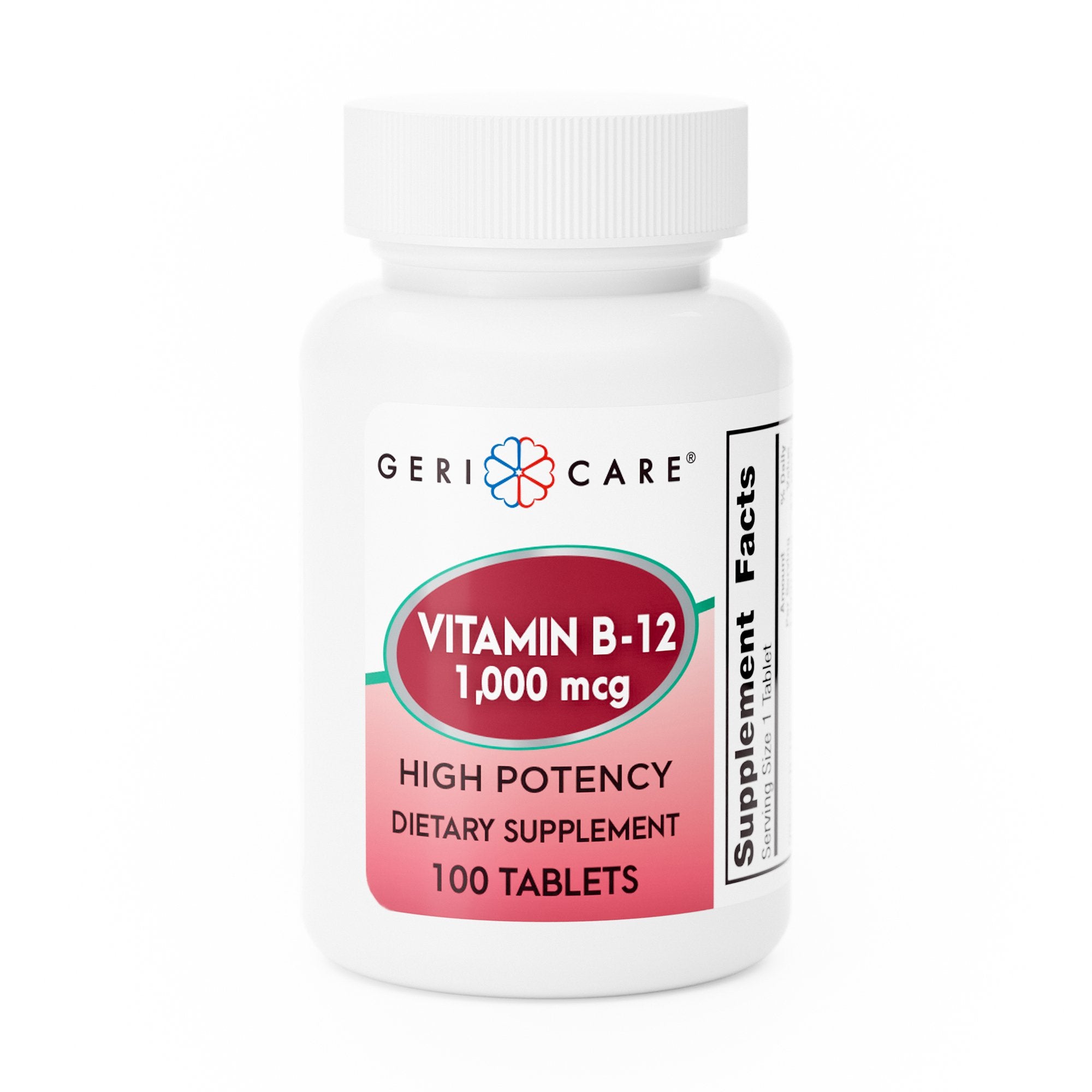 Vitamin Supplement Geri-Care Vitamin B12 1,000 mcg Strength Tablet 100 per Bottle, Packaging Type- Case