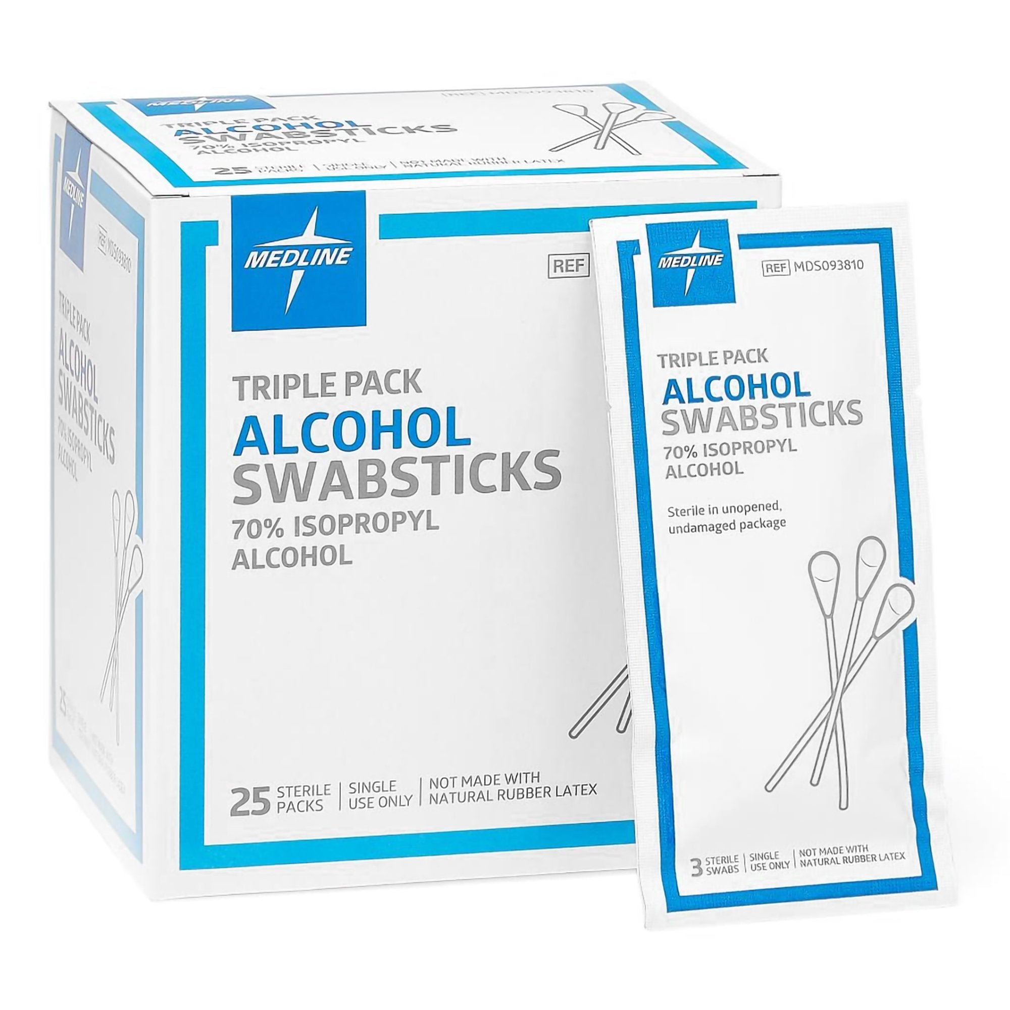 Impregnated Swabstick 70% Strength Isopropyl Alcohol Individual Packet Sterile, Packaging Type- Box