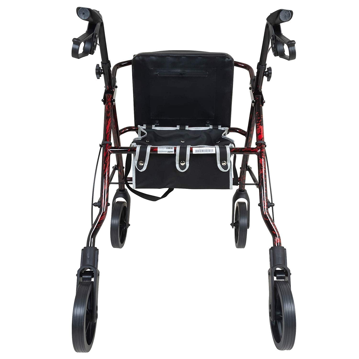 rollator alum flame purple with loop brakes pmi