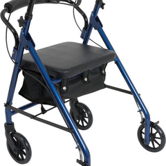 rollator junior aluminum 6 wheels blue