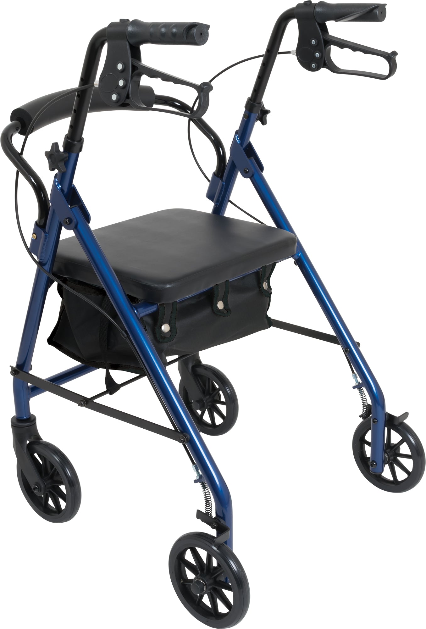 rollator junior aluminum 6 wheels blue