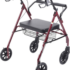 rollator oversize with loop bk red bariatric steel