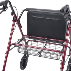 rollator oversize with loop bk red bariatric steel