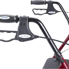 rollator oversize with loop bk red bariatric steel