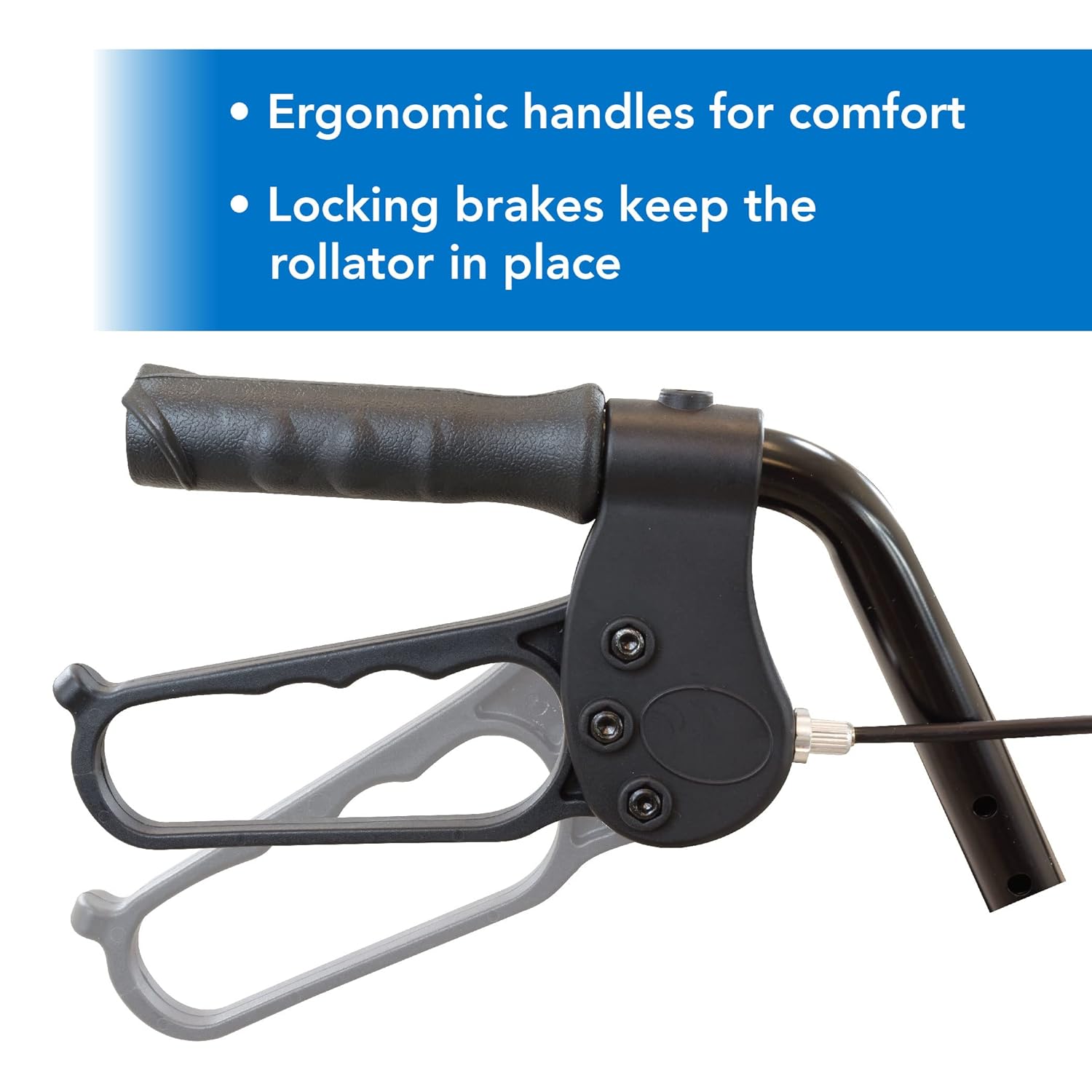 rollator steel 6 wheels blue 300 lb weight cap