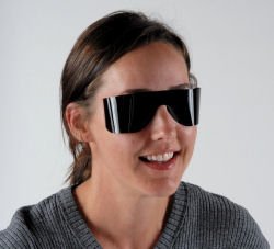 Post Mydriatic Glasses Easy Eyes Roll Ups Bronze Tint Film Lens Slip in One Size Fits Most