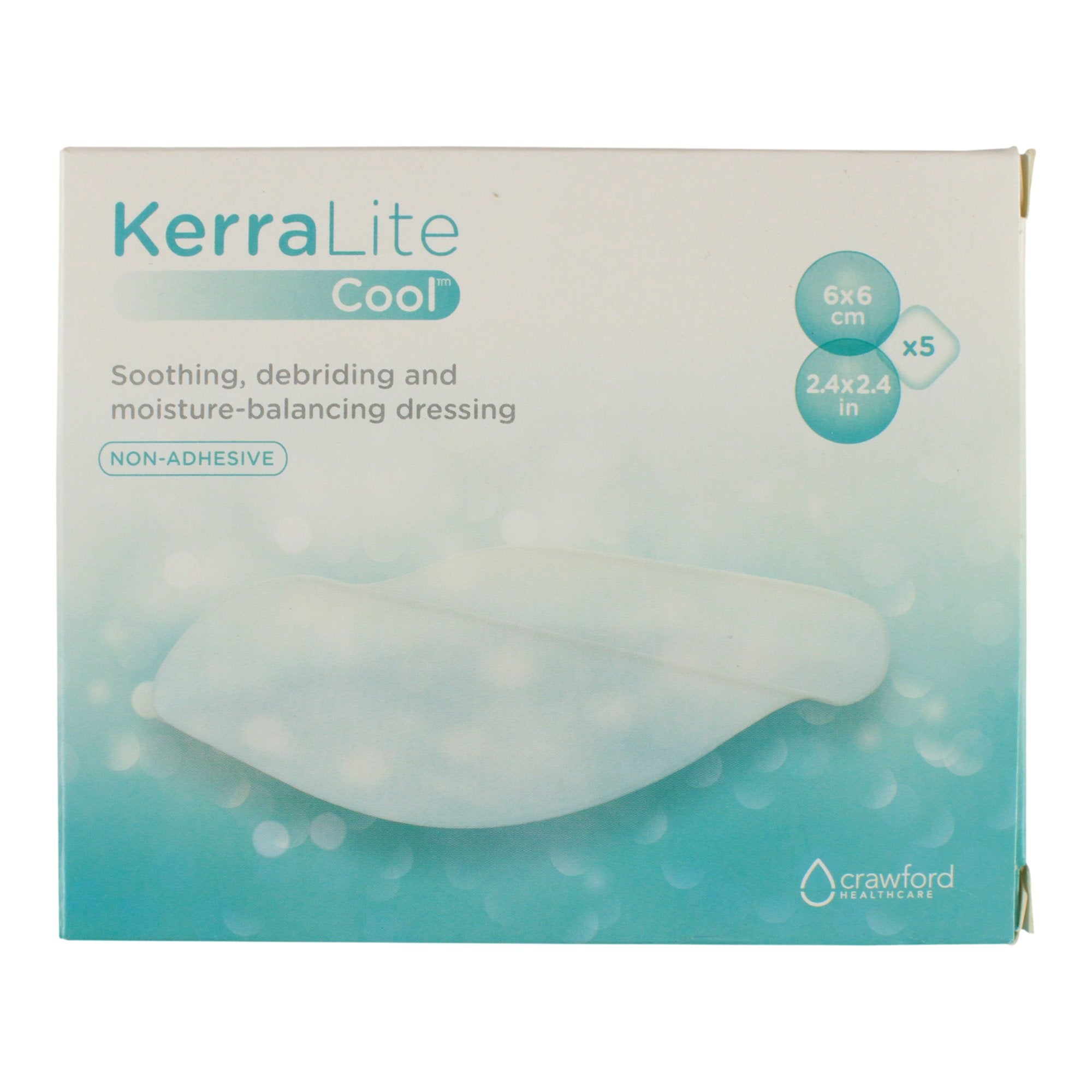 Hydrogel Wound Dressing KerraLite Cool® Border Sheet 6 X 6 Inch Sheet Sterile