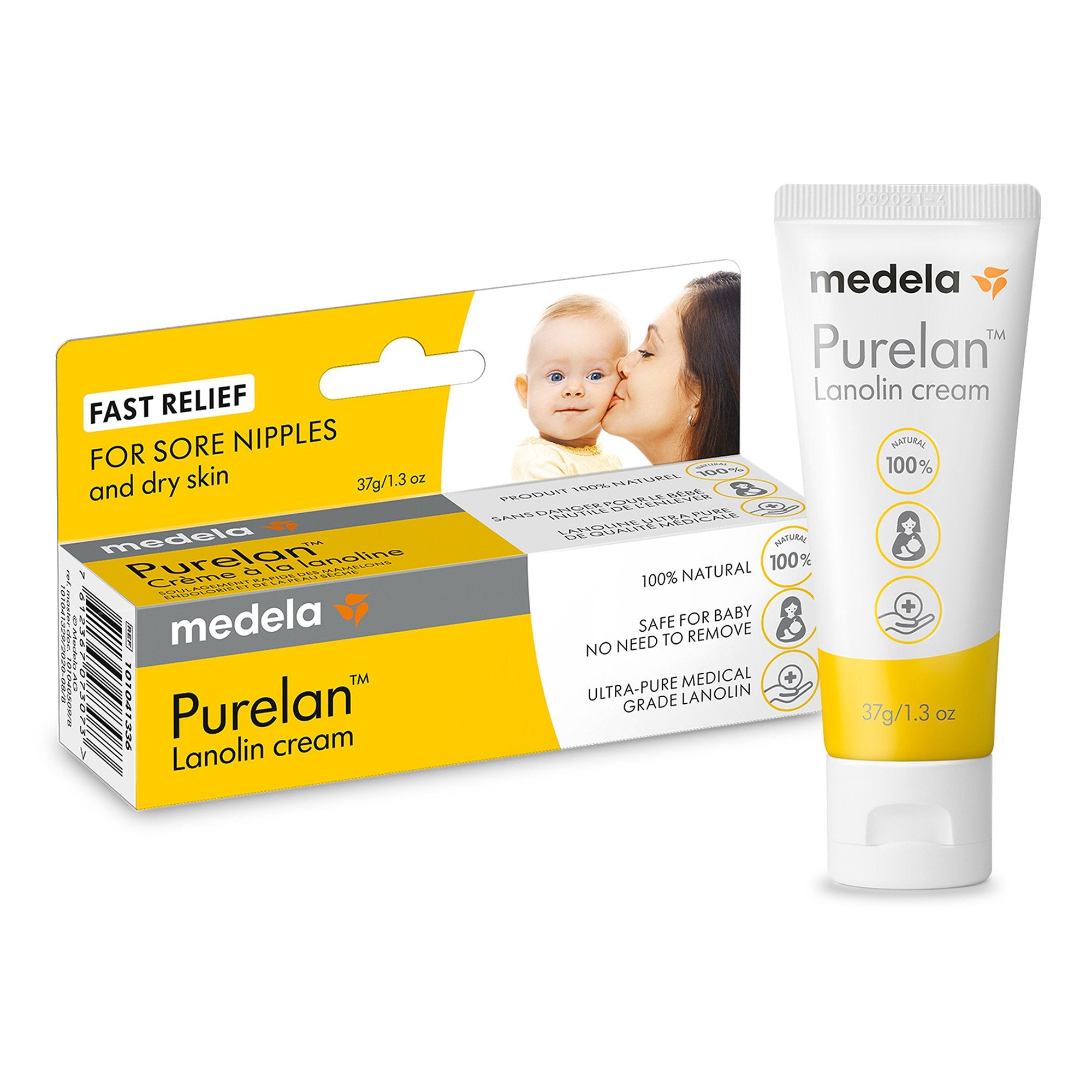 Hand and Body Moisturizer Purelan 1.3 oz. Tube Unscented Cream, Packaging Type- Box