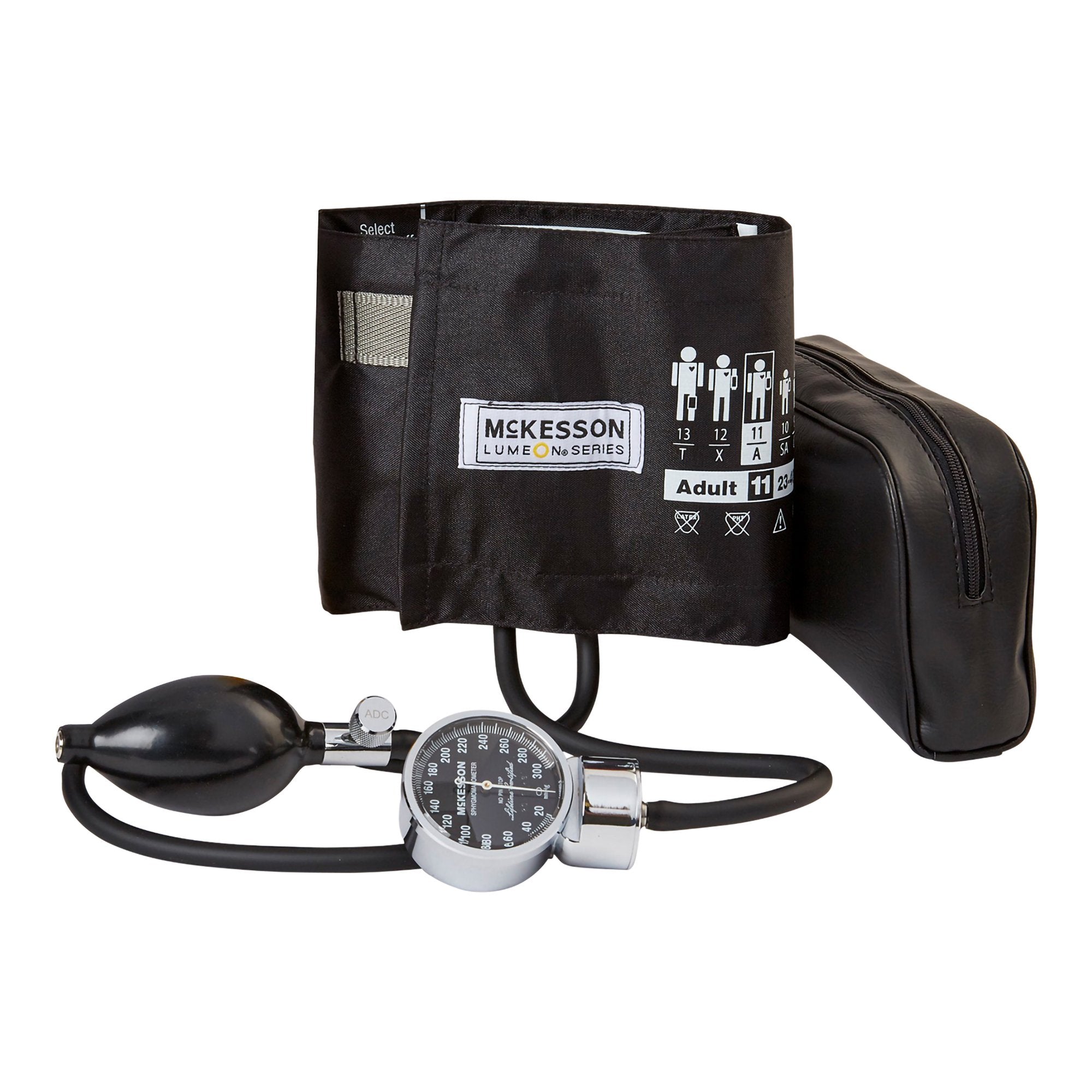 Aneroid Sphygmomanometer Unit McKesson LUMEON Adult Cuff Nylon Cuff 23 - 40 cm Pocket Aneroid