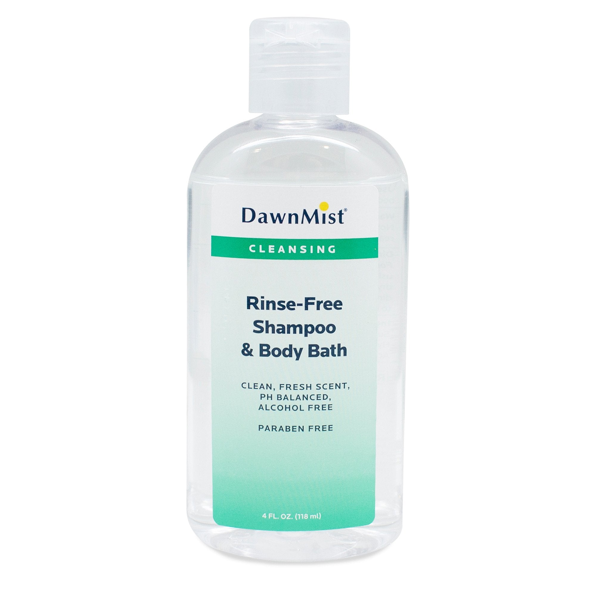 Rinse-Free Shampoo and Body Wash DawnMist 4 oz. Flip Top Bottle Scented, Packaging Type- Case