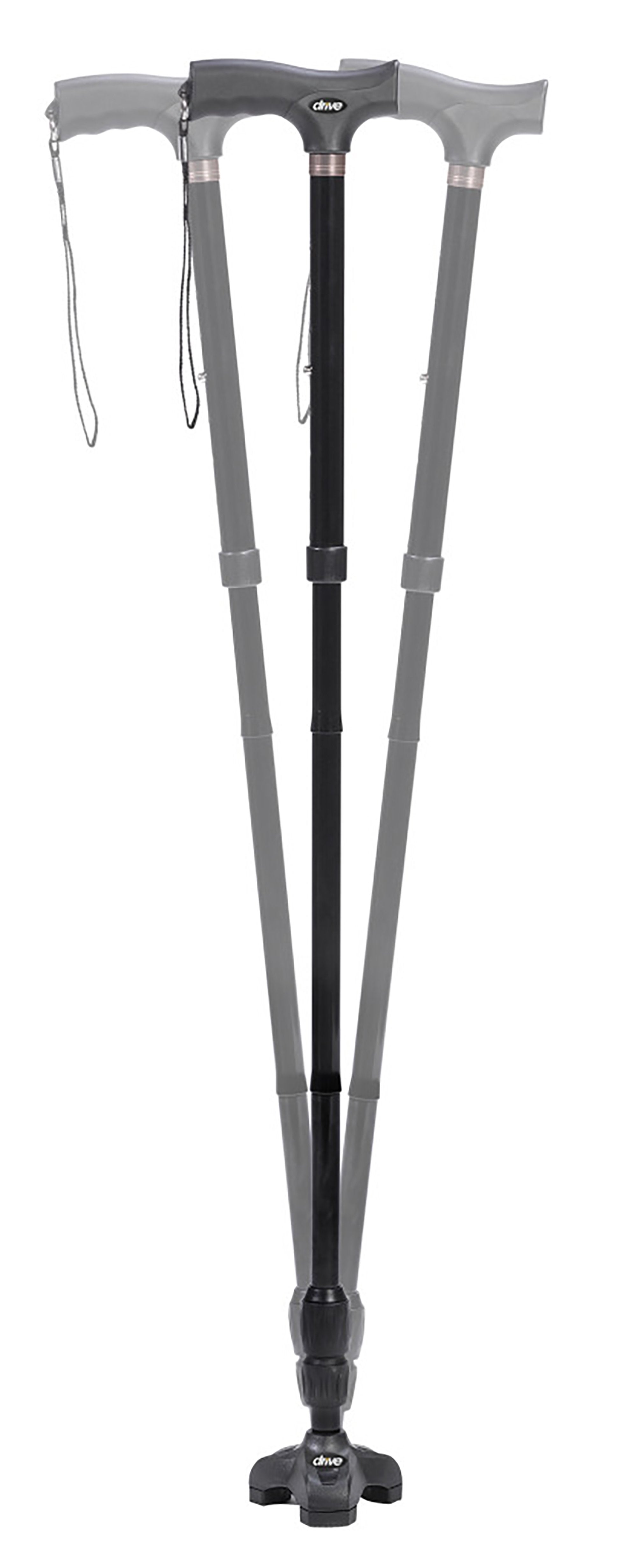 Folding Cane Flex N Go Aluminum 32 1/2 to 39 1/2 Inch Height Black