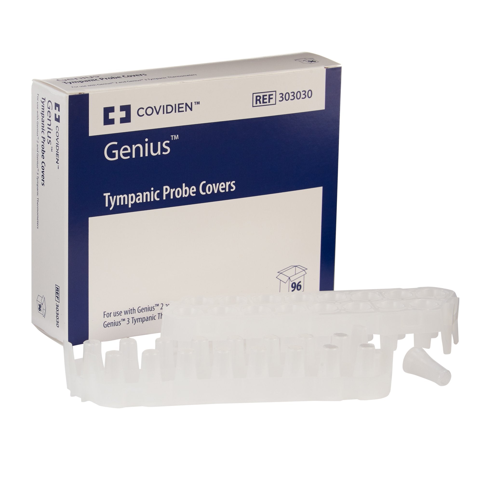 Tympanic Thermometer Probe Cover Genius For use with Genius 2 Tympanic Thermometer 96 per Box, Packaging Type- Box