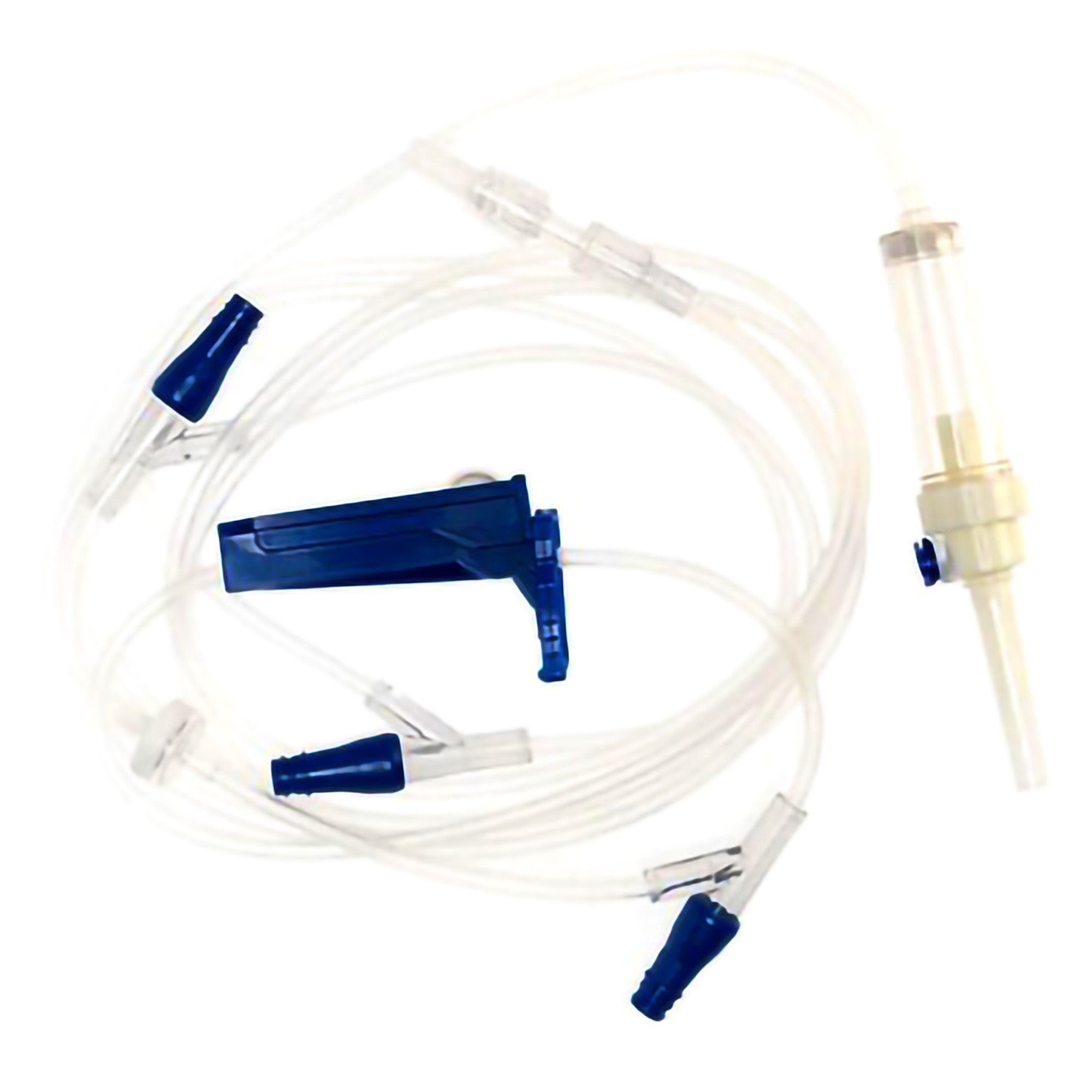 IV Pump Set McKesson Pump 3 Ports 10 Drops / mL Drip Rate Without Filter 110 Inch Tubing Solution Without Flow Regulator