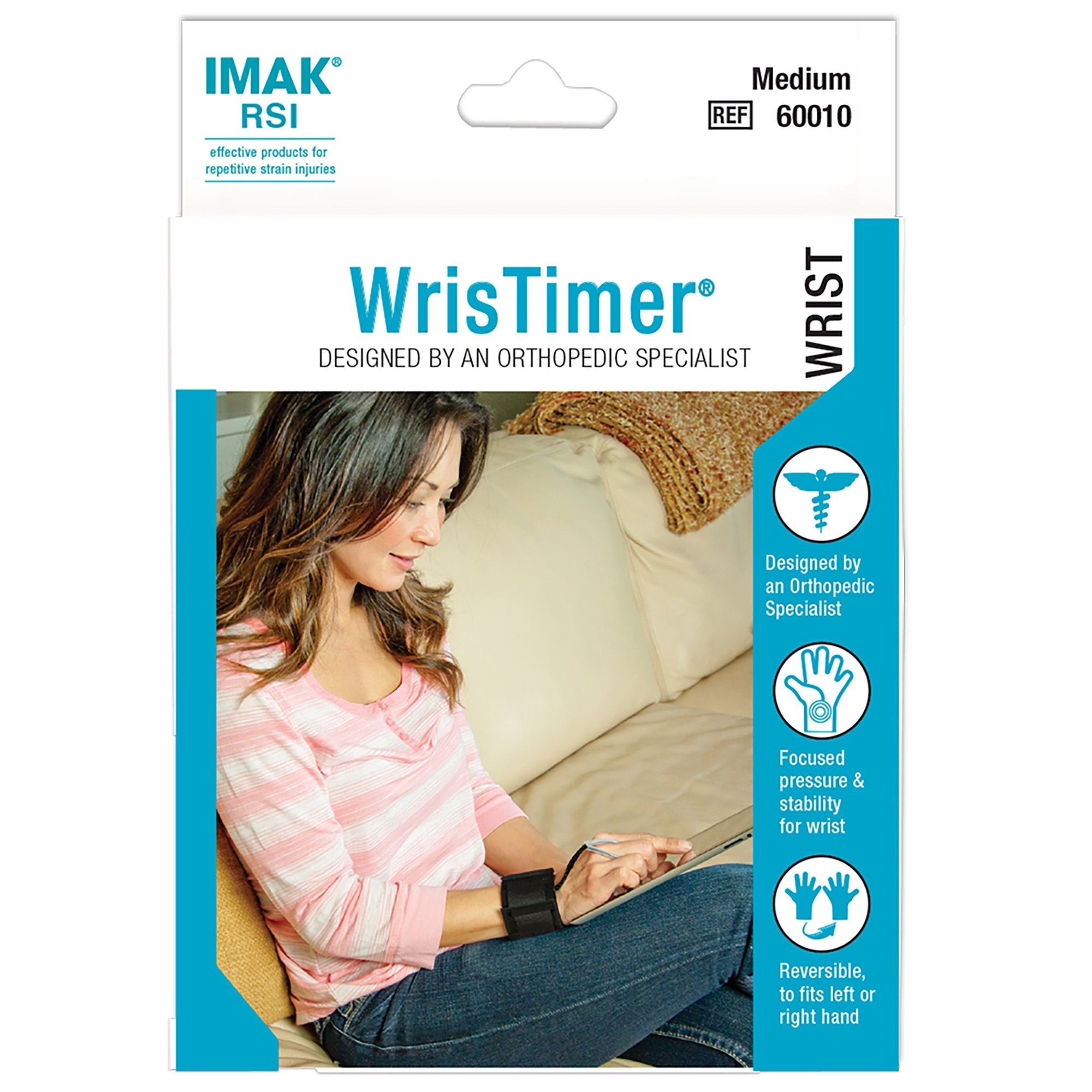 Wrist Support IMAK RSI WrisTimer Daytime Elastic Left or Right Hand Black Small