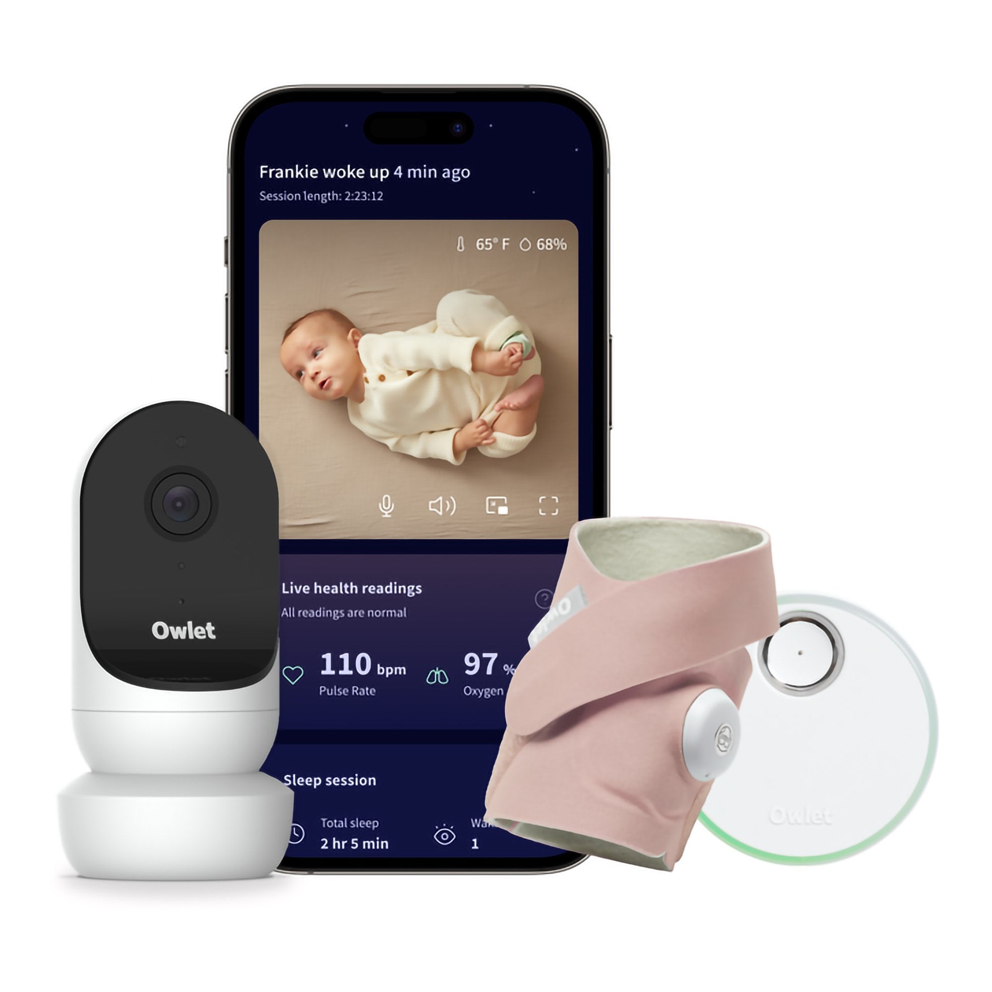 Baby Monitoring System Owlet Dream Duo Dusty Rose