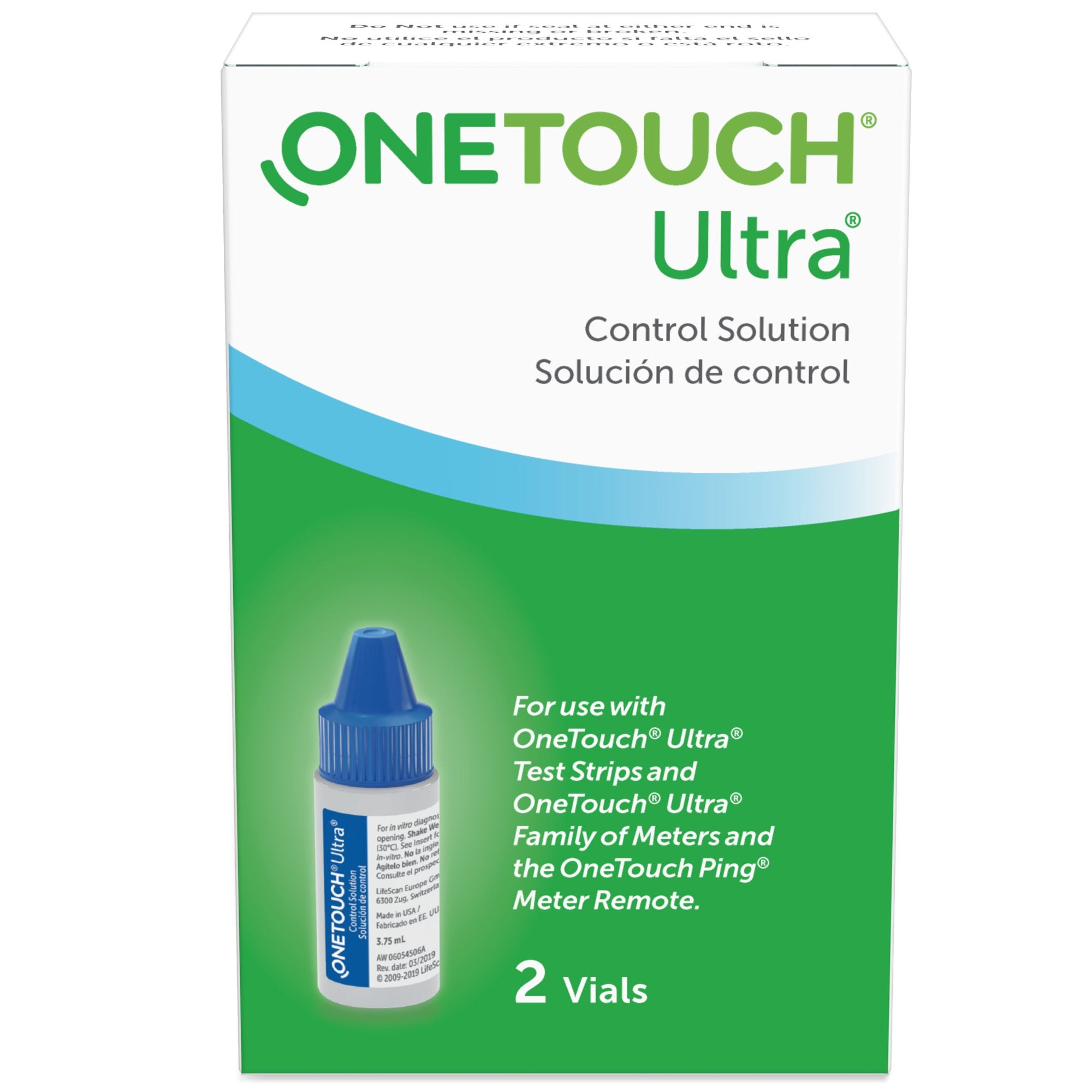 Blood Glucose Control Solution One Touch Ultra 2 X 4 mL, Packaging Type- Box